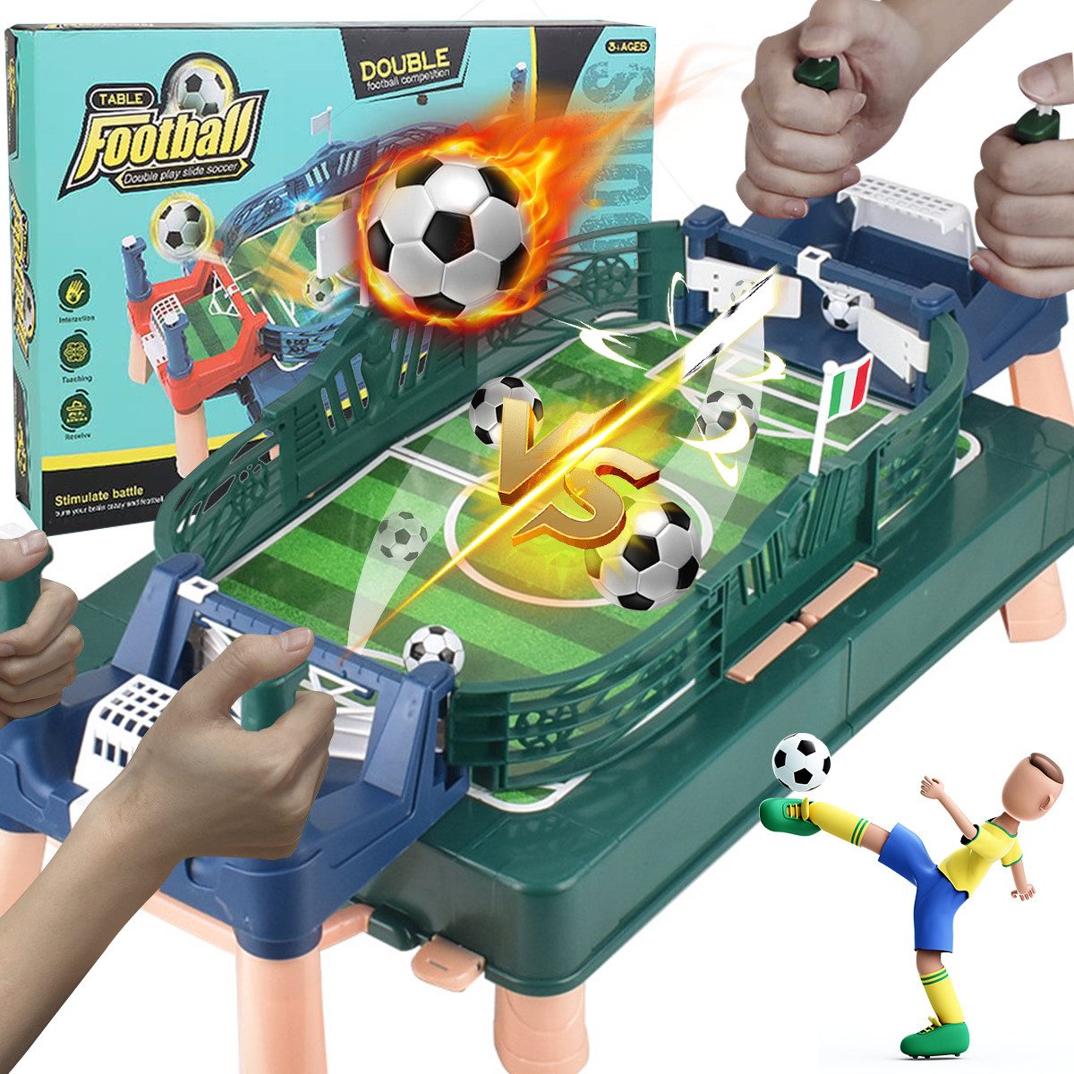 Mini-Tischkicker Spieltisch Interaktives Tischfußballspiel Kickertisch Kinder Kit
