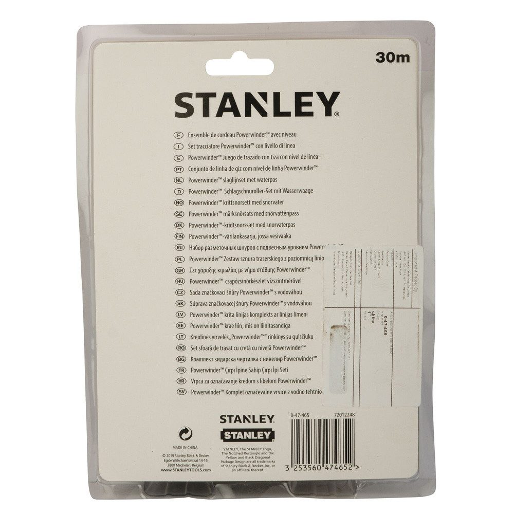 STANLEY Zielmarkierung STANLEY 0-47-465 Schlagschnur-Set PowerWinder 30m 1 St.