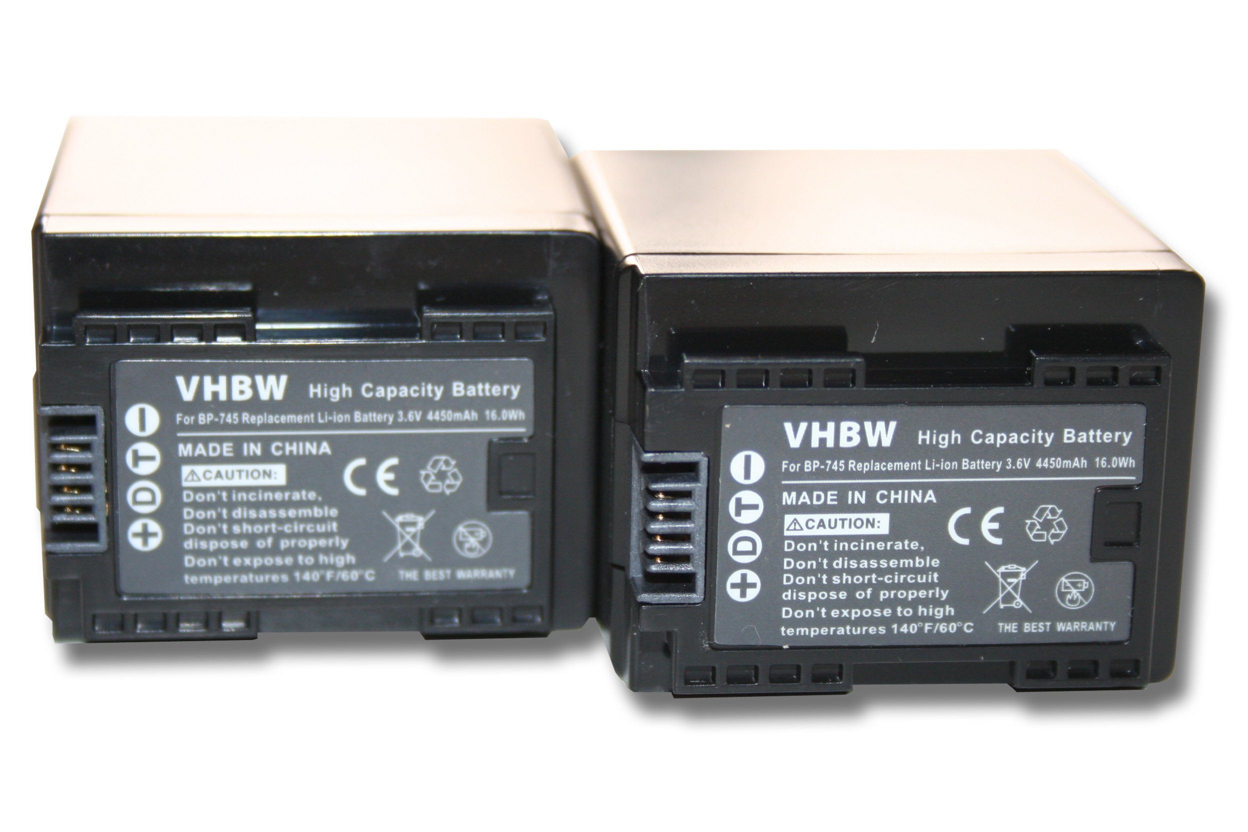 vhbw kompatibel mit Canon Vixia HF R62 Kamera-Akku Li-Ion 4450 mAh (3,6 V)
