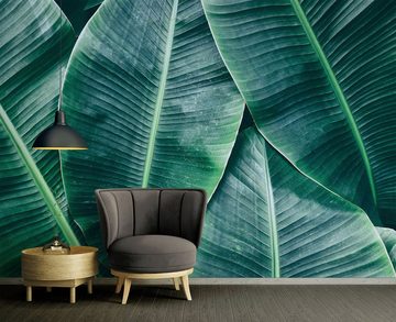 living walls Fototapete Designwalls Banana Leaves 1, glatt, (5 St), Vlies, Wand, Schräge, Decke