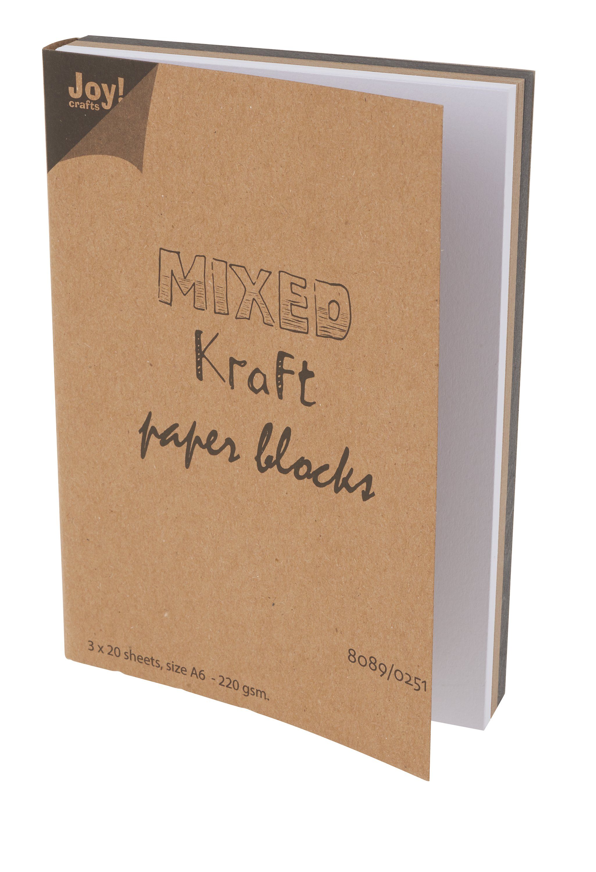 JOY CRAFTS Kraftpapier Mixed, 3 x 20 Blatt