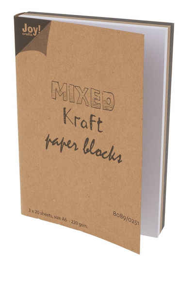 JOY CRAFTS Kraftpapier »Mixed«, 3 x 20 Blatt
