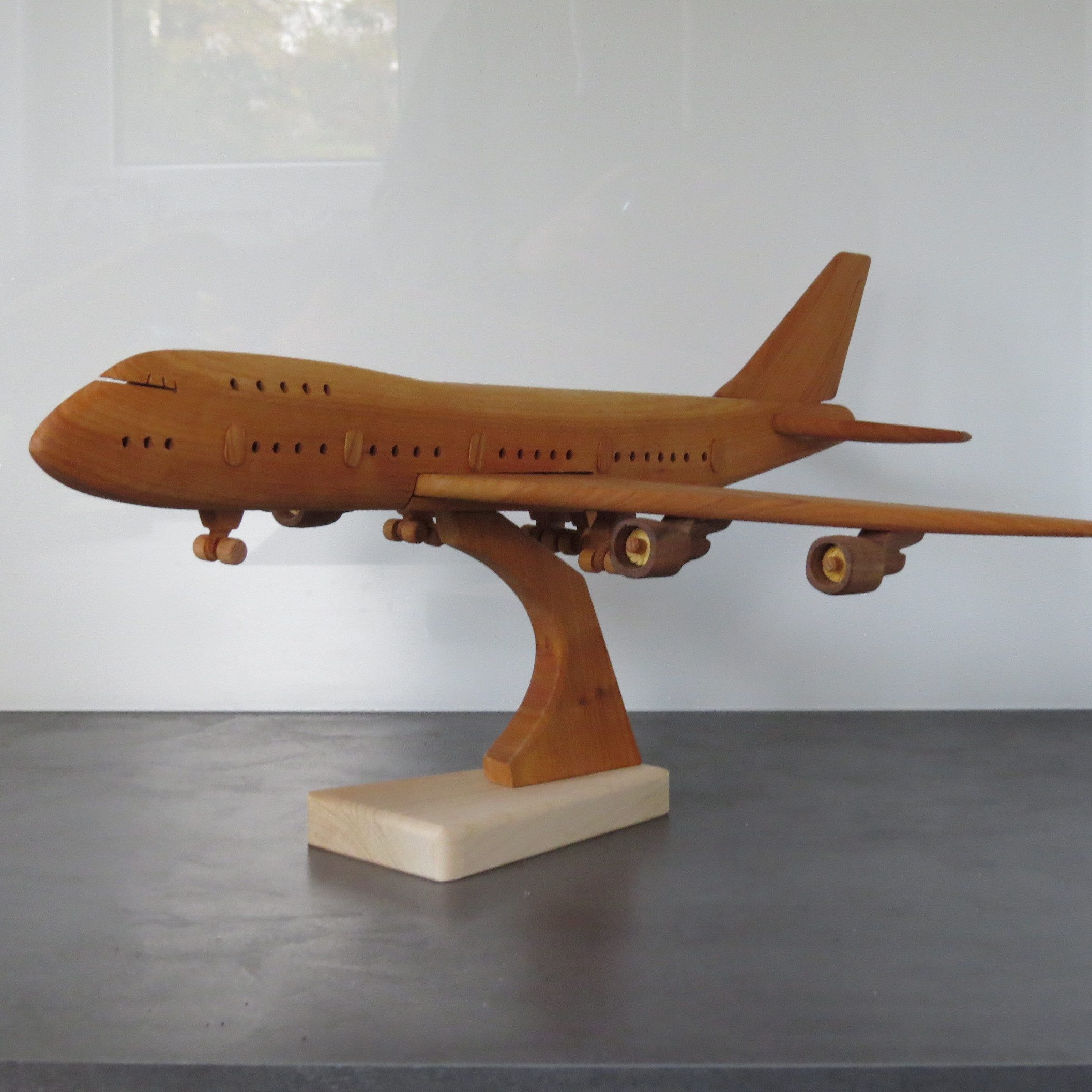 Holzprodukte Modellflugzeug Passagierflugzeug Flugzeug Jumbo Jet Jumbojet Flieger Modellflugzeug