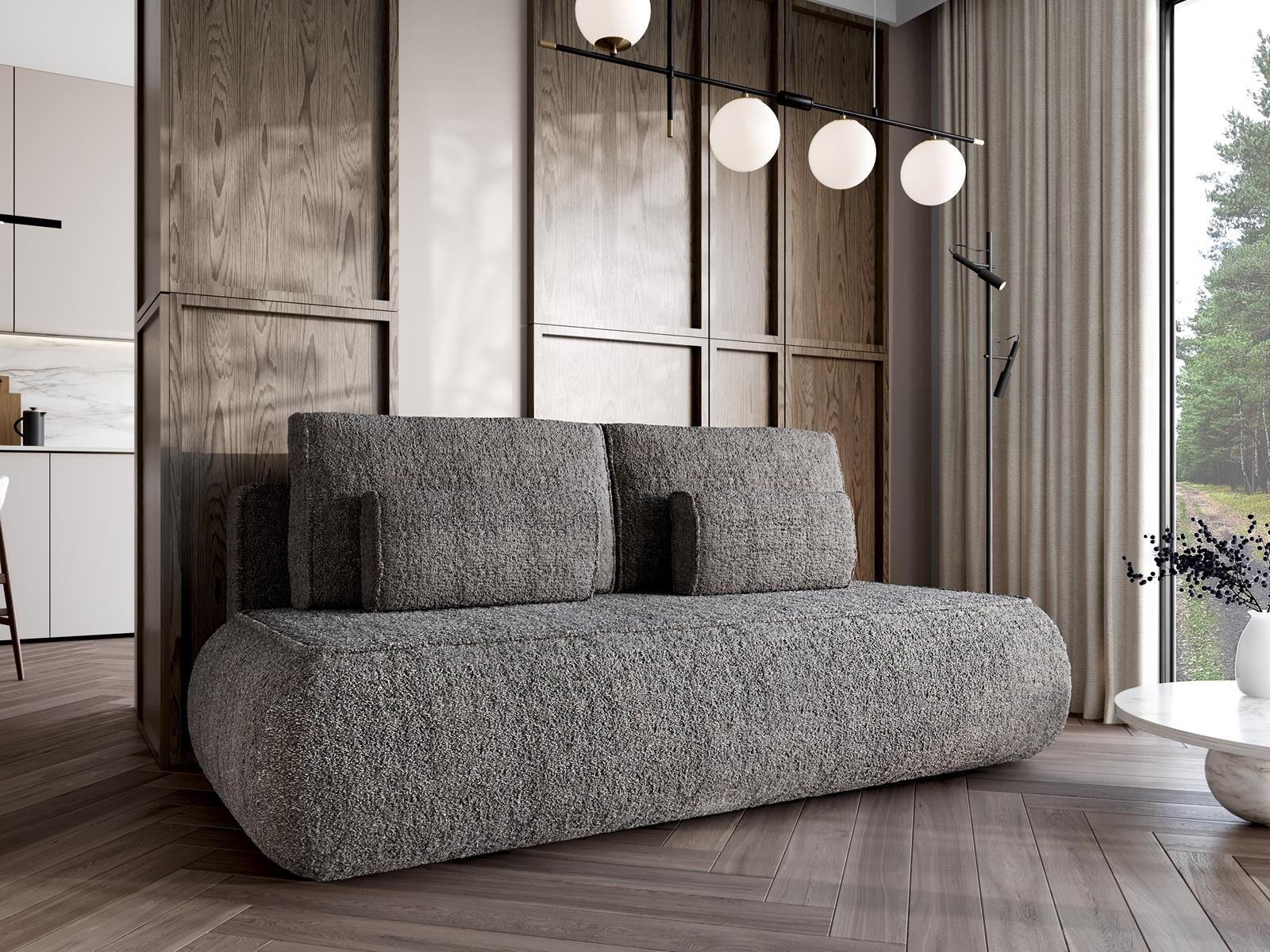 Compleo Schlafsofa Sofa ohne Armlehnen BELLS, Stilvolles Sofa, Moderne Couch, Schlaf Couch