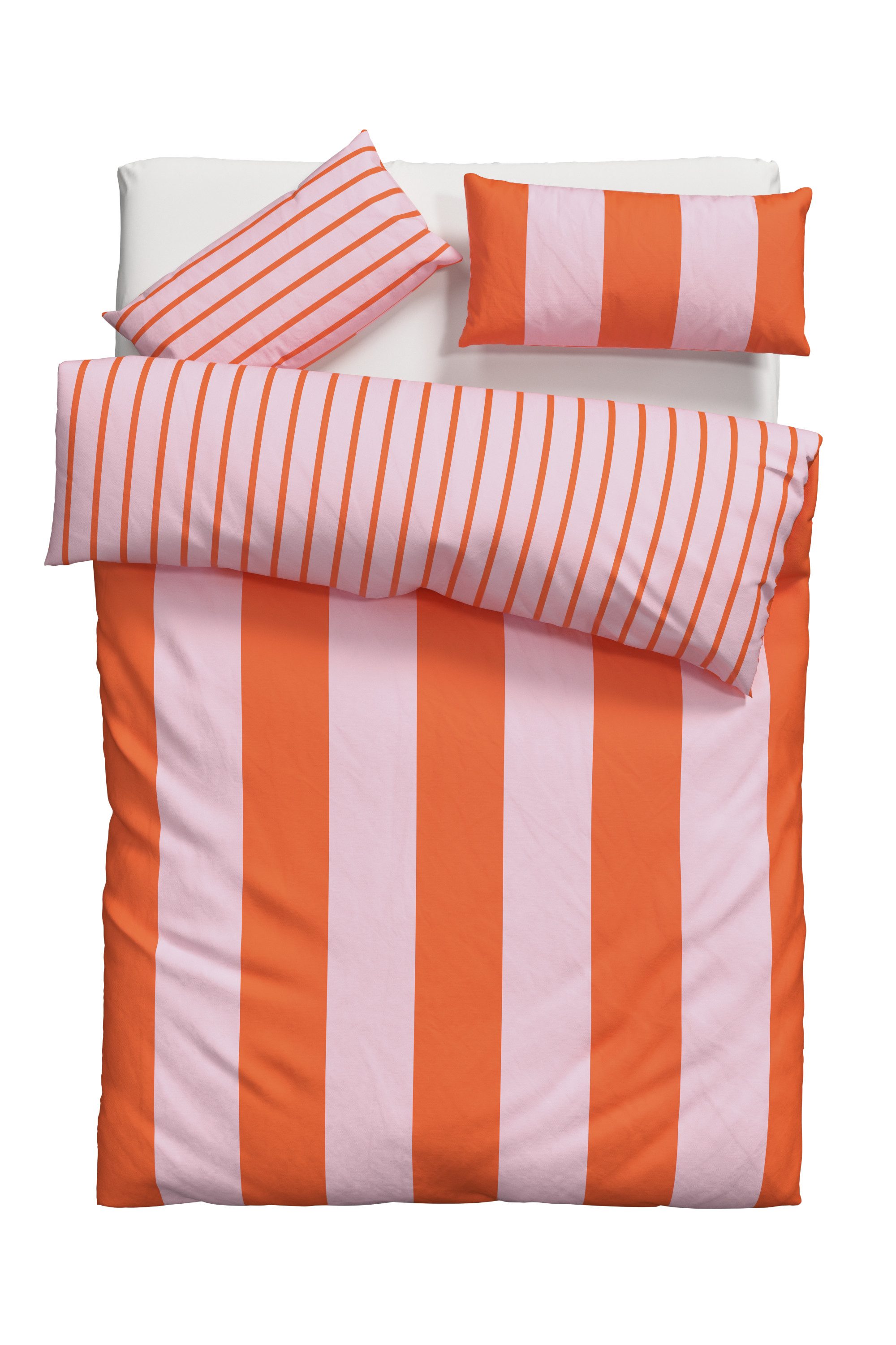 OTTO home Wendebettwäsche Sari Trend ab Gr. 135x200 cm, Bettwäsche-Set in modernen Farben, Linon, 2 teilig, Bettwäsche aus 100% Baumwolle mit Streifen, trendig – Bild 2 von 5