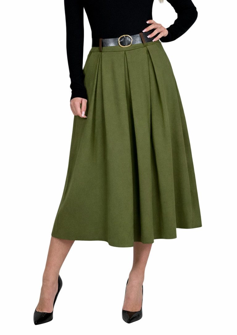 Mississhop A-Linien-Rock A-Linien-Rock Eleganter Faltenrock mit Gürtel – mi günstig online kaufen
