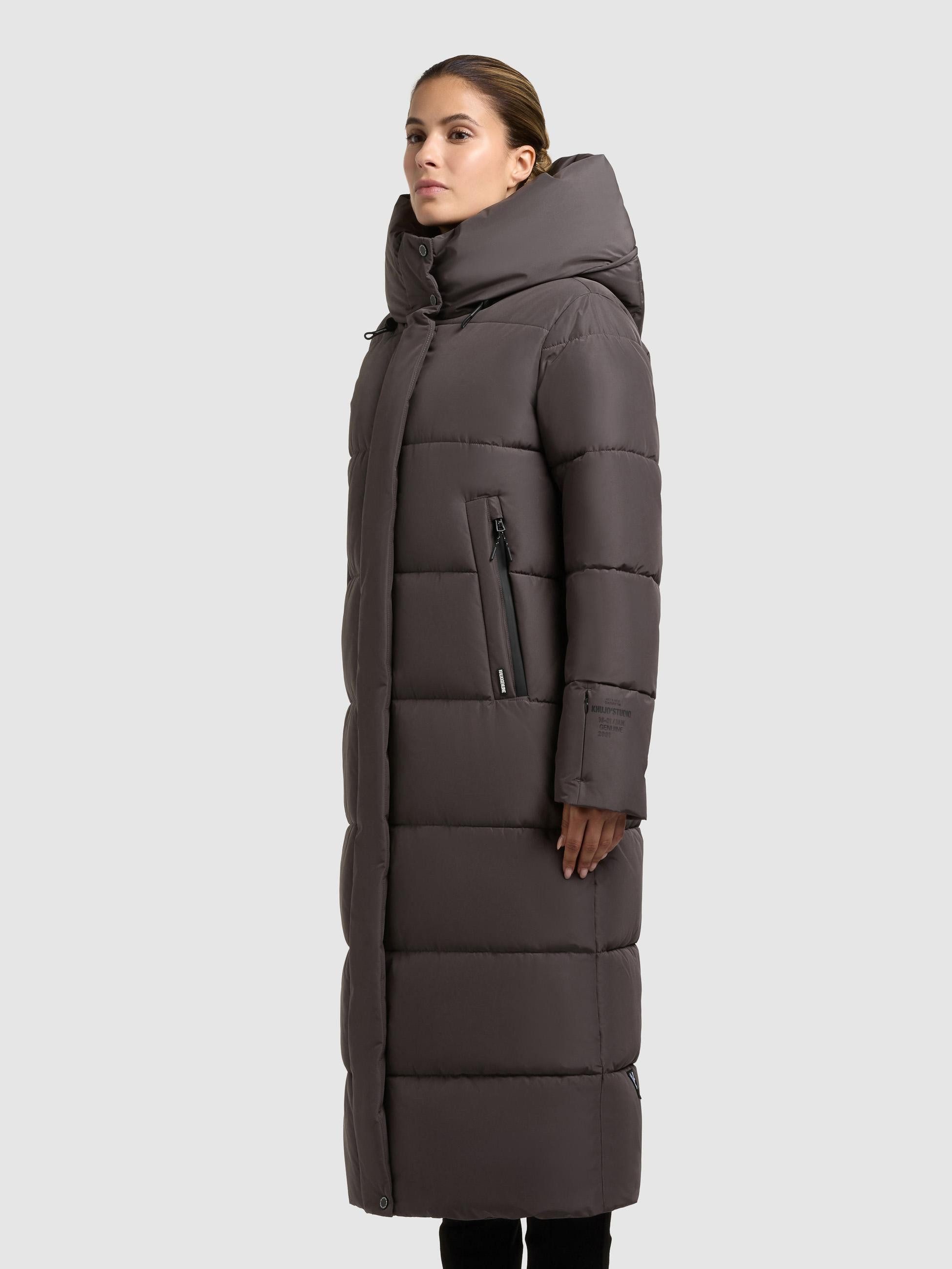 khujo Steppmantel Soulani5 Matt warmer Wintermantel mit Kapuze