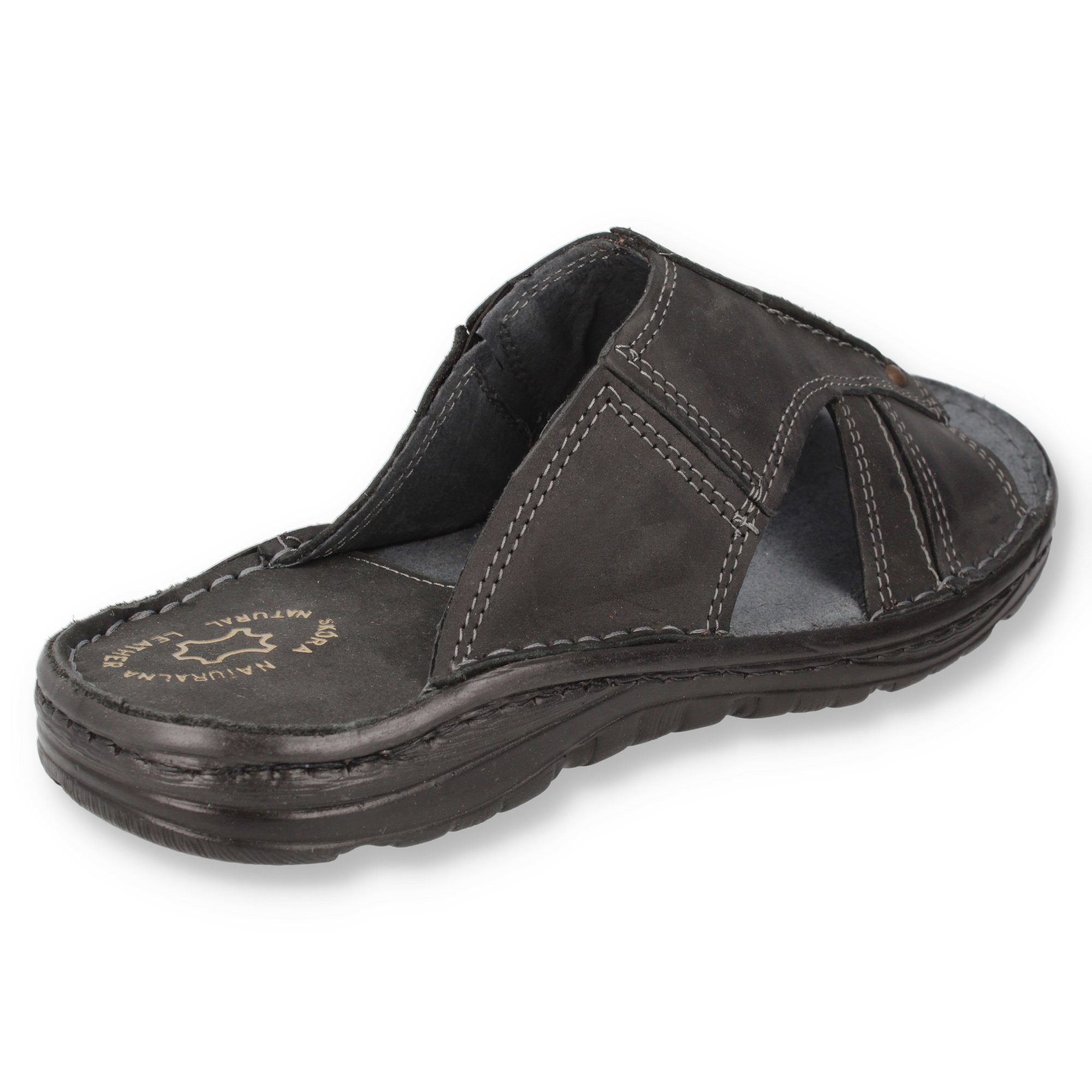 Cloque Lerma offene Herren Leder Pantolette offene Loafer, Slipper, aus Leder, Straßensohle
