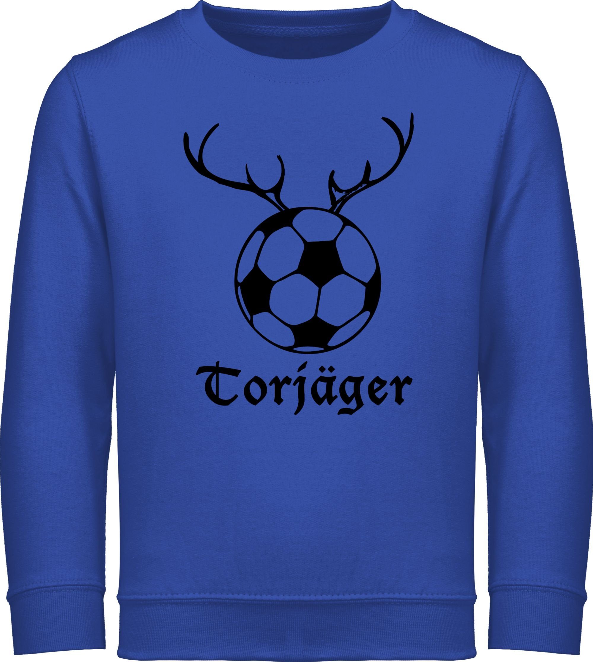 Shirtracer Sweatshirt Torjäger Fussball EM 2024 Kinder 2 Royalblau