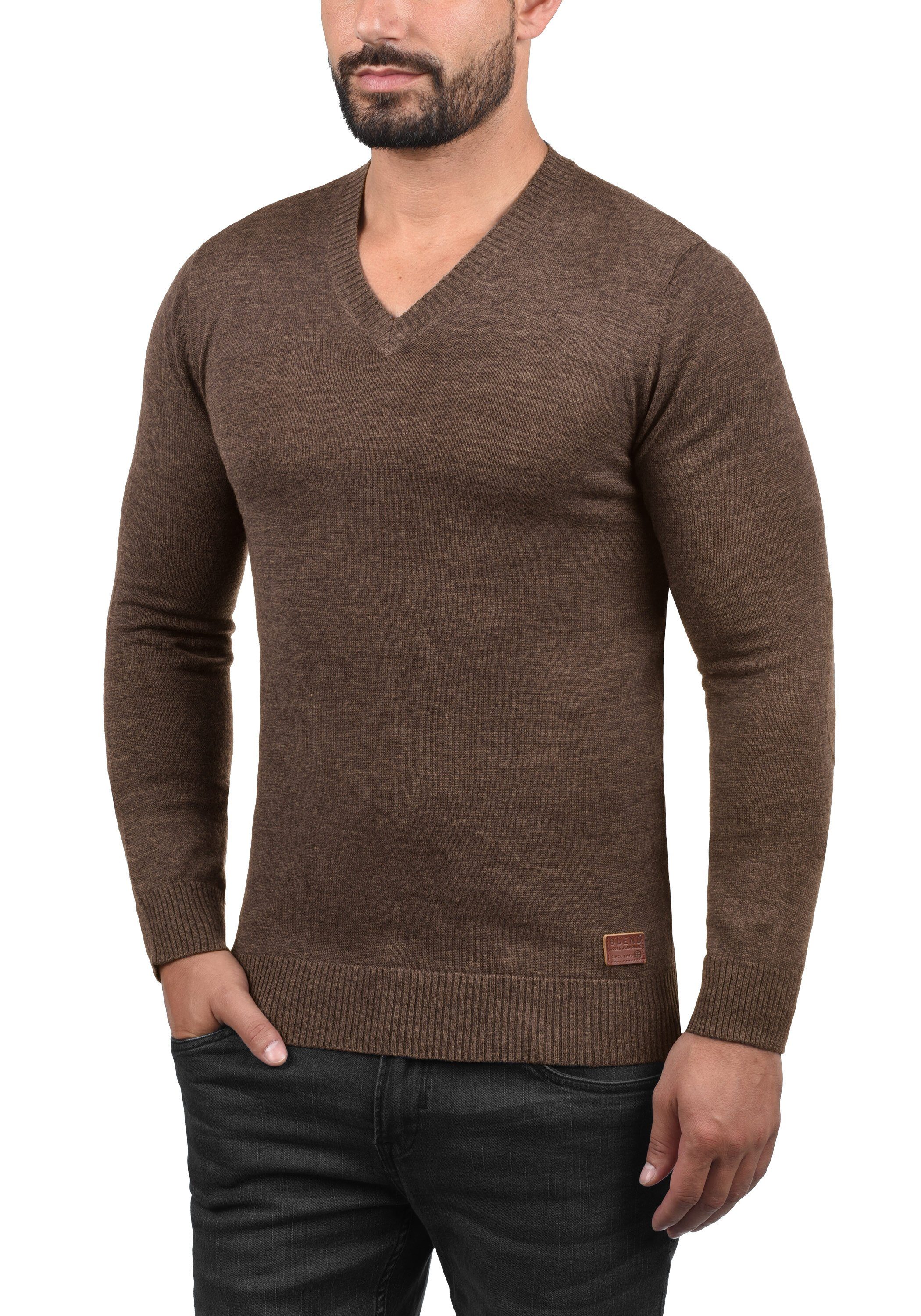 Blend Strickpullover BHLasse Feinstrickpullover mit aufgestickten Ellenboge günstig online kaufen