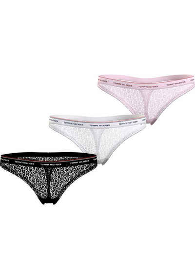 Tommy Hilfiger Underwear Slip 3 PACK THONG LACE (EXT SIZES) (Packung, 3er-Pack) mit Tommy Hilfiger Logobund