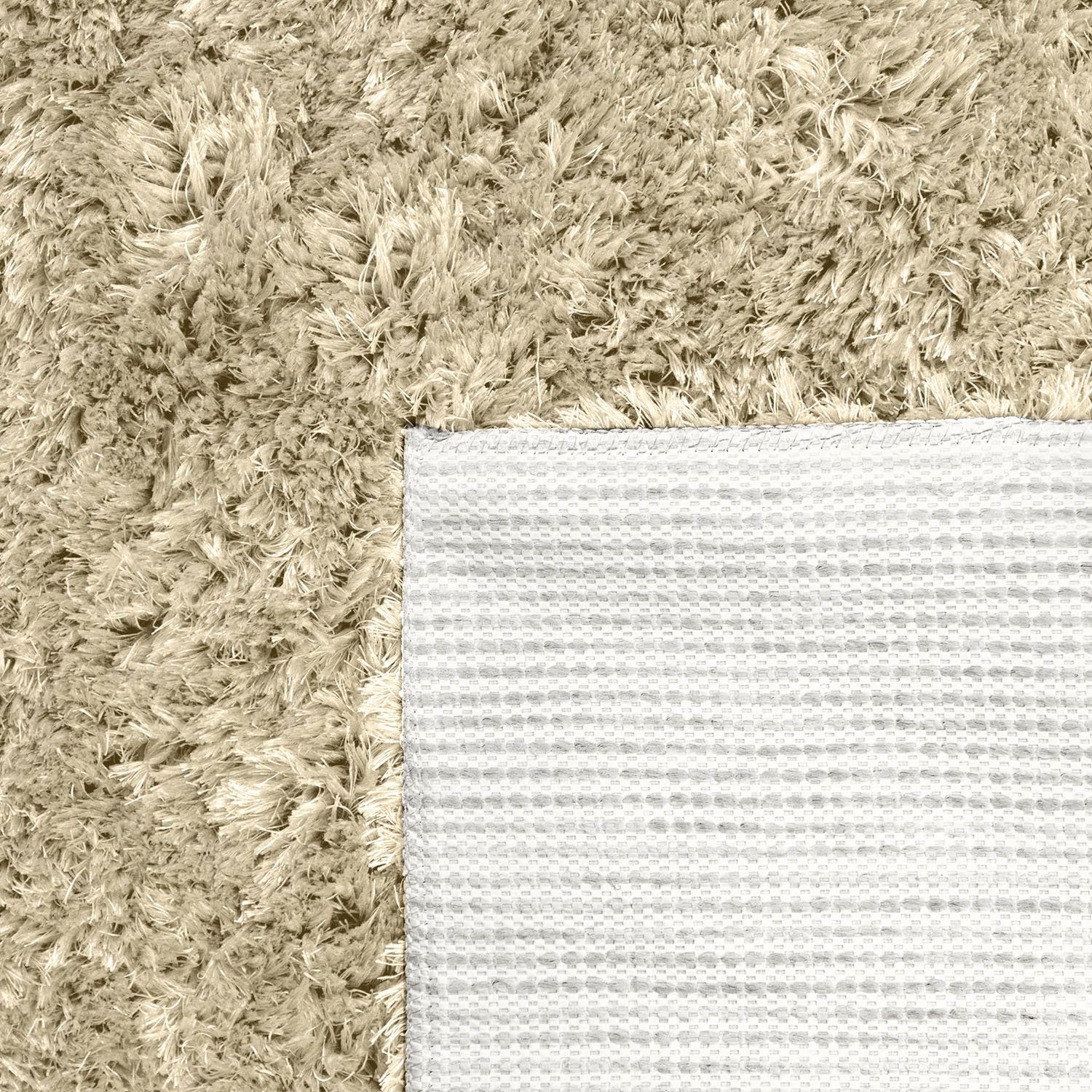 Hochflor-Teppich Bamba 410, mm, Home, Flokati flauschig, & Höhe: 45 Paco Optik, rechteckig, waschbar weich beige