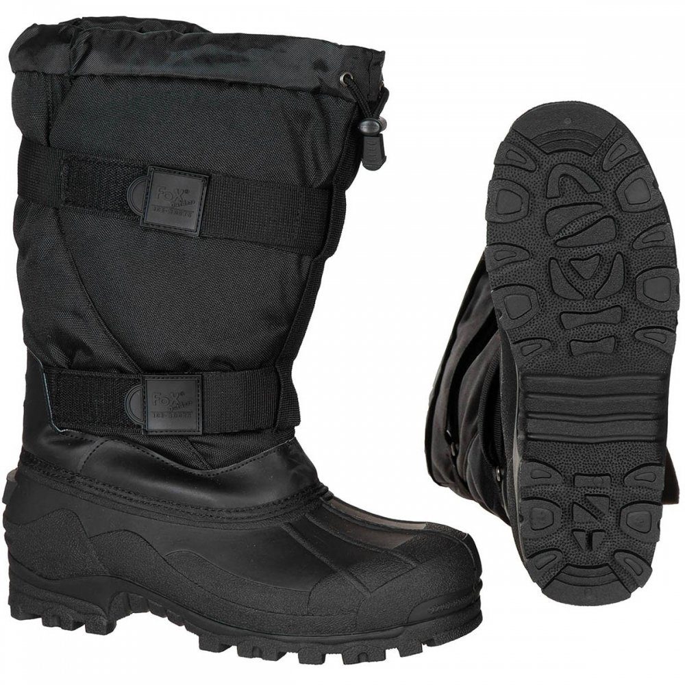 FoxOutdoor Kälteschutzstiefel, Fox 40 C mit Gummisohle, schwarz - 46 Winterstiefel wasserabweisend