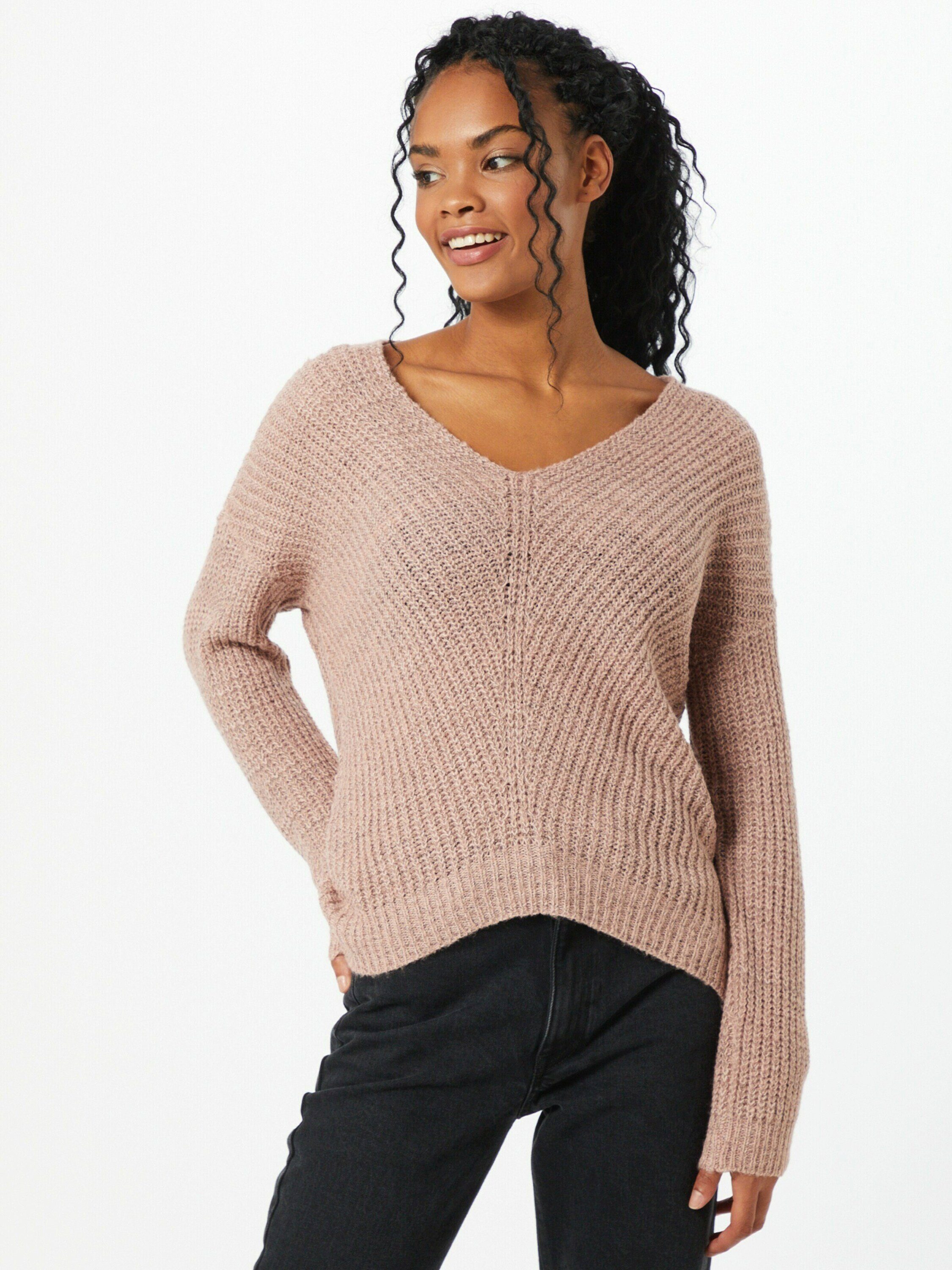 Strickpullover JACQUELINE de JDY woodrose Details Plain/ohne New Megan YONG (1-tlg)