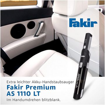 FAKIR Akku-Handstaubsauger premium AS 1110 LT, beutellos, Handsauger mit Tierhaarbürste, Fugendüse, Möbelbürste, HEPA-Filter