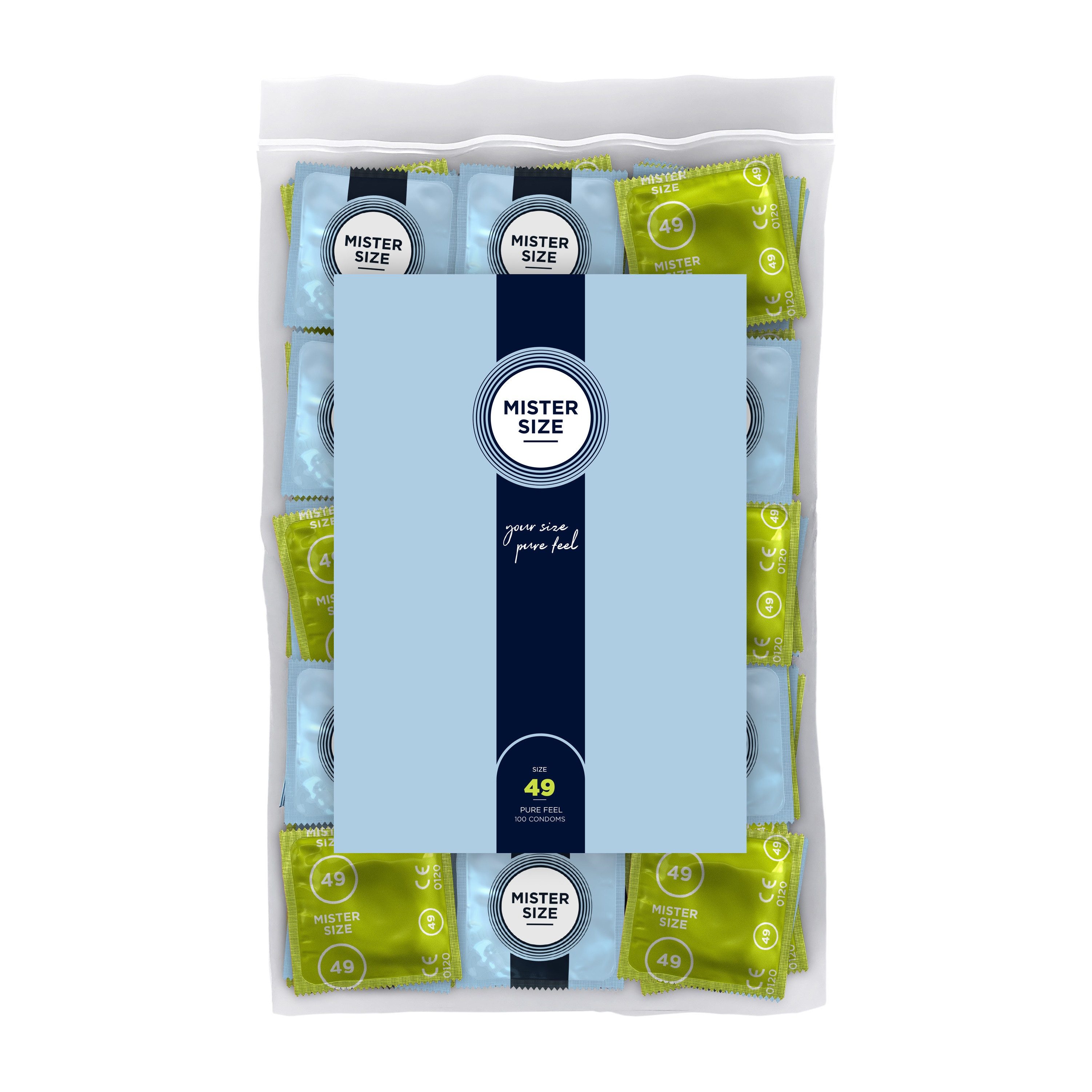 MISTER SIZE Kondome 100er Beutel, Nominale Breite 49mm, gefühlsecht & feucht