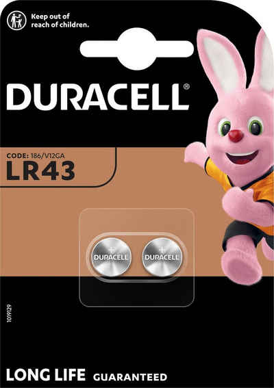 Duracell Knopfzellen SR43 Batterie, SR43 (2 St), hochwertige Knopfzellen - SR 43 -