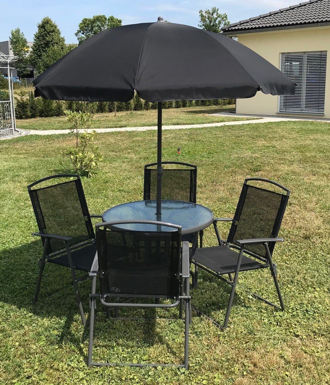 Vcm 6 Teiliges Gartenmobel Set 4 Gartenstuhle Mit Bequemen