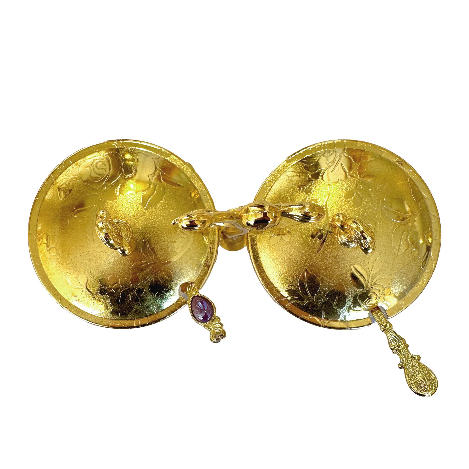 Belle Arti Zuckerdose Zuckerdose Gewürzbehälter Nussschale Gold Glas Pfeffer Salz Löffel