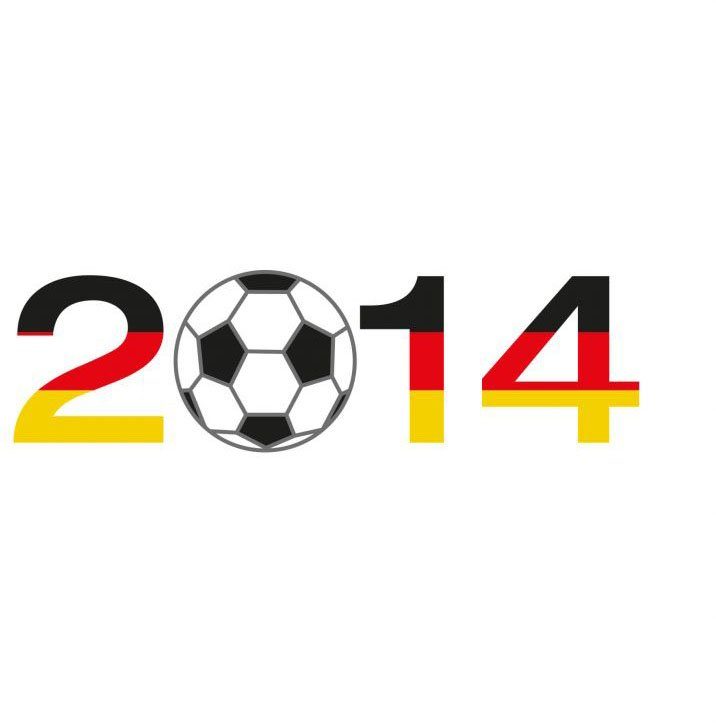 Wall-Art Wandtattoo Fußballdeko 2014 mit Fußball (1 St)