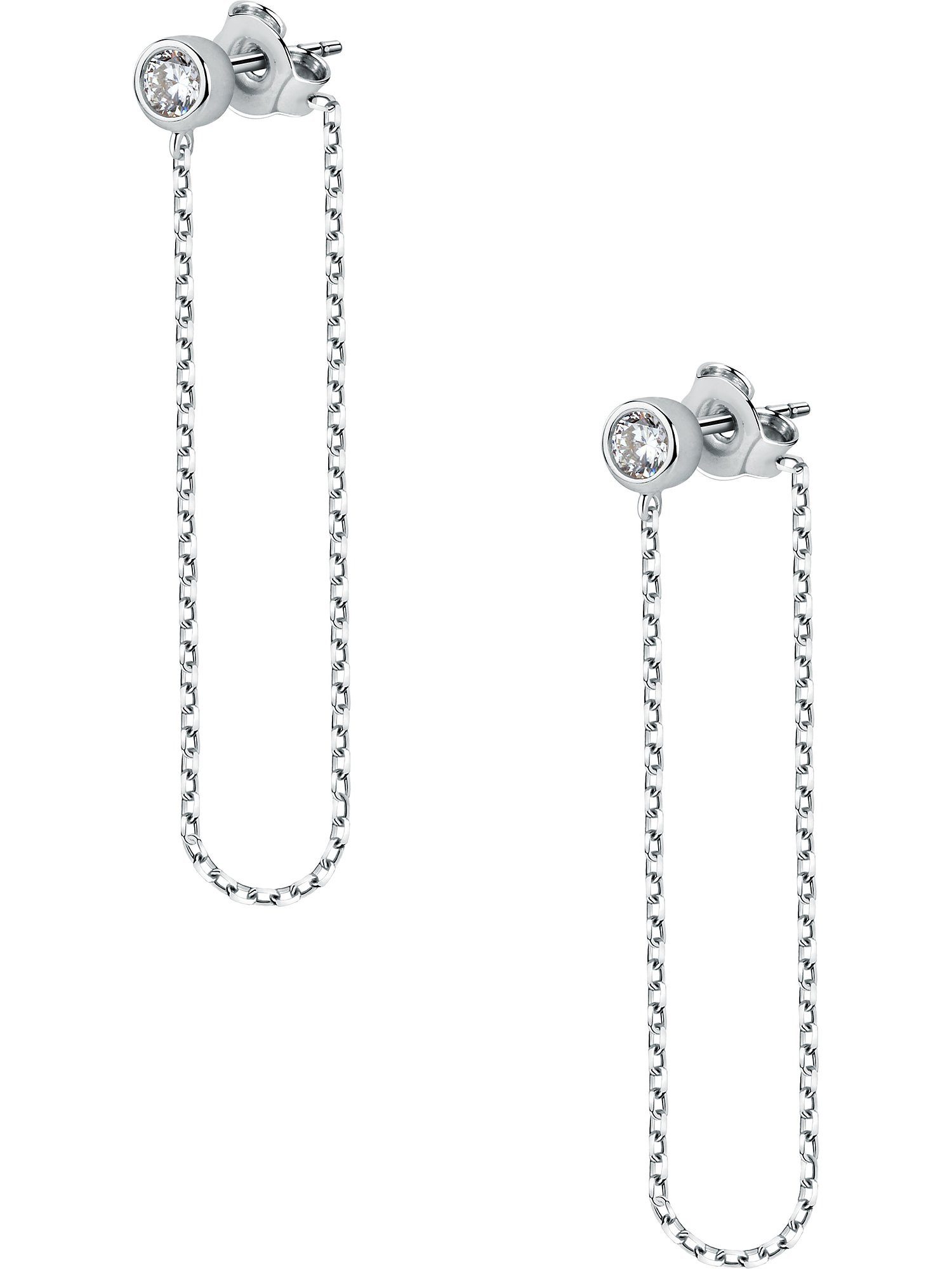 FAVS Paar Ohrhänger FAVS Damen-Ohrhänger 375er Weißgold 2 Zirkonia