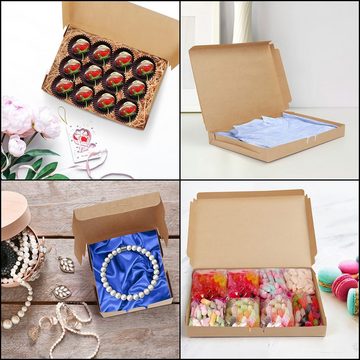 Belle Vous Geschenkbox 13 Karton Geschenkboxen Set - Braun - 4 verschiedene Größen, 13 Stück Karton Geschenkboxen Set - Braun - 4 Größen