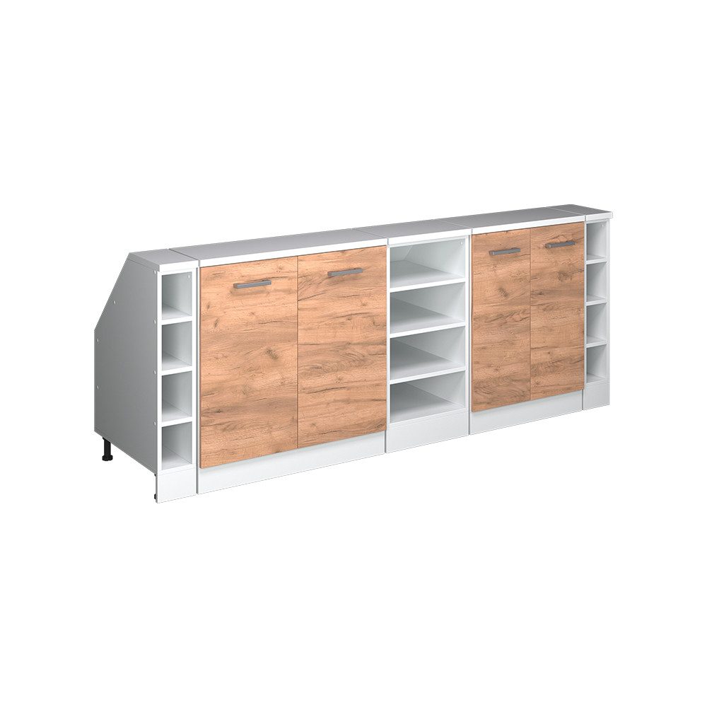 Vicco Kommode Rion, Goldkraft Eiche/Weiß, 210 cm 5er Set Schrankkorpuss 60 cm Tiefe (5 St)