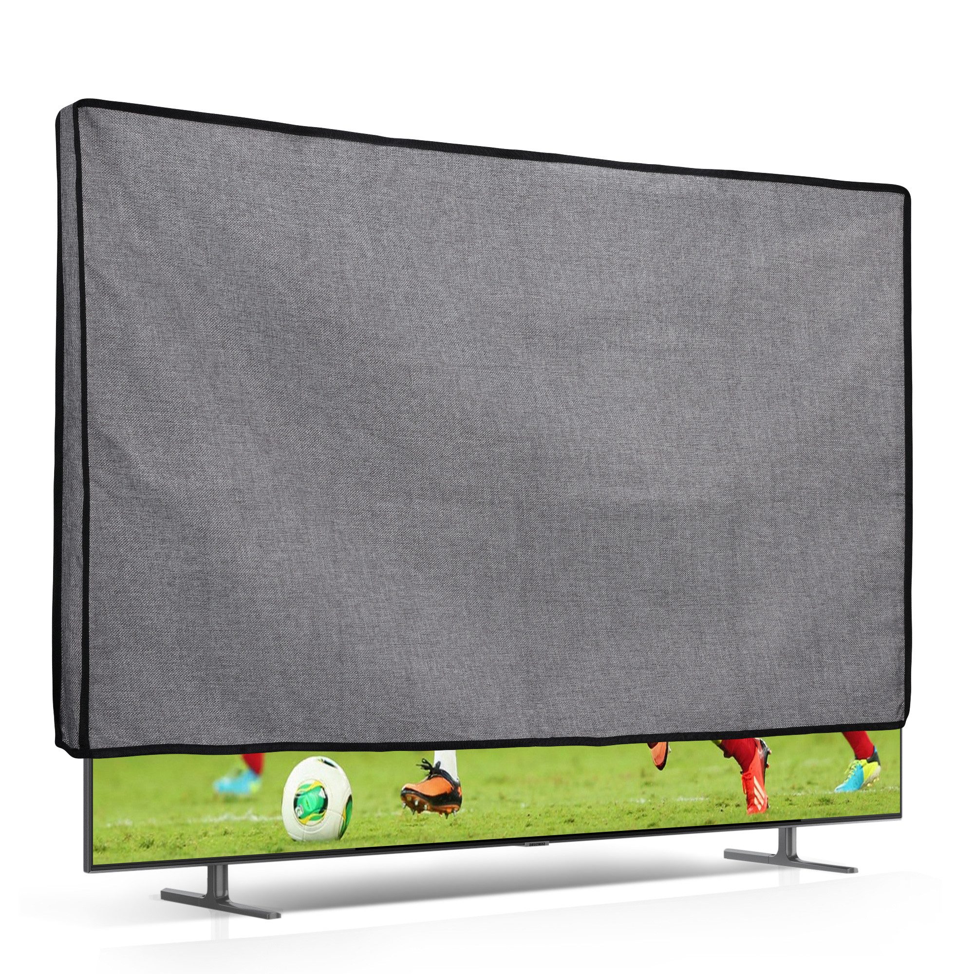 kwmobile Etui Hülle für 55" TV, Case mit Eckenschutz Fingerring