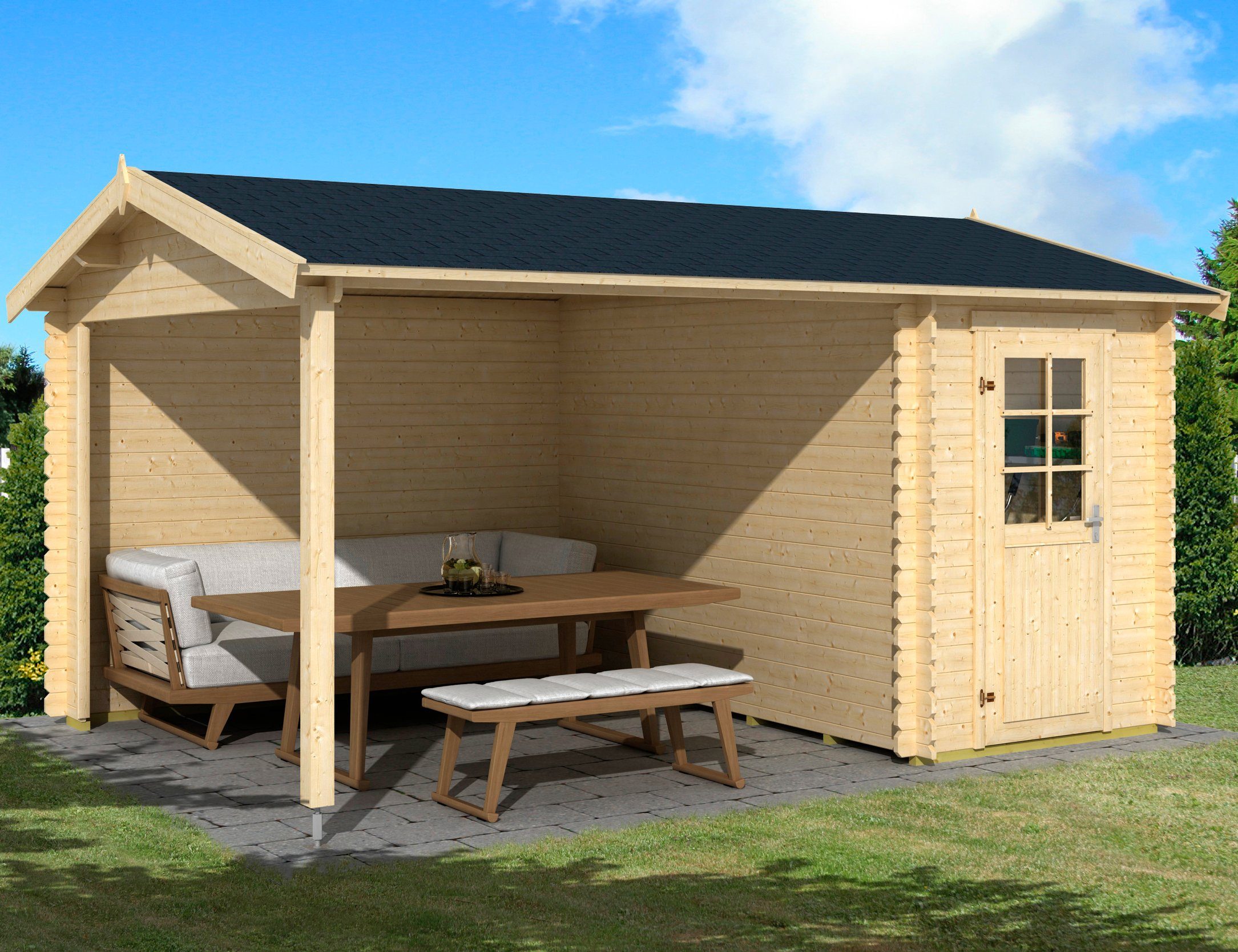 Nordic Holz Gartenhaus »Wibo«, BxT 465x338 cm, Set, mit Anbau online