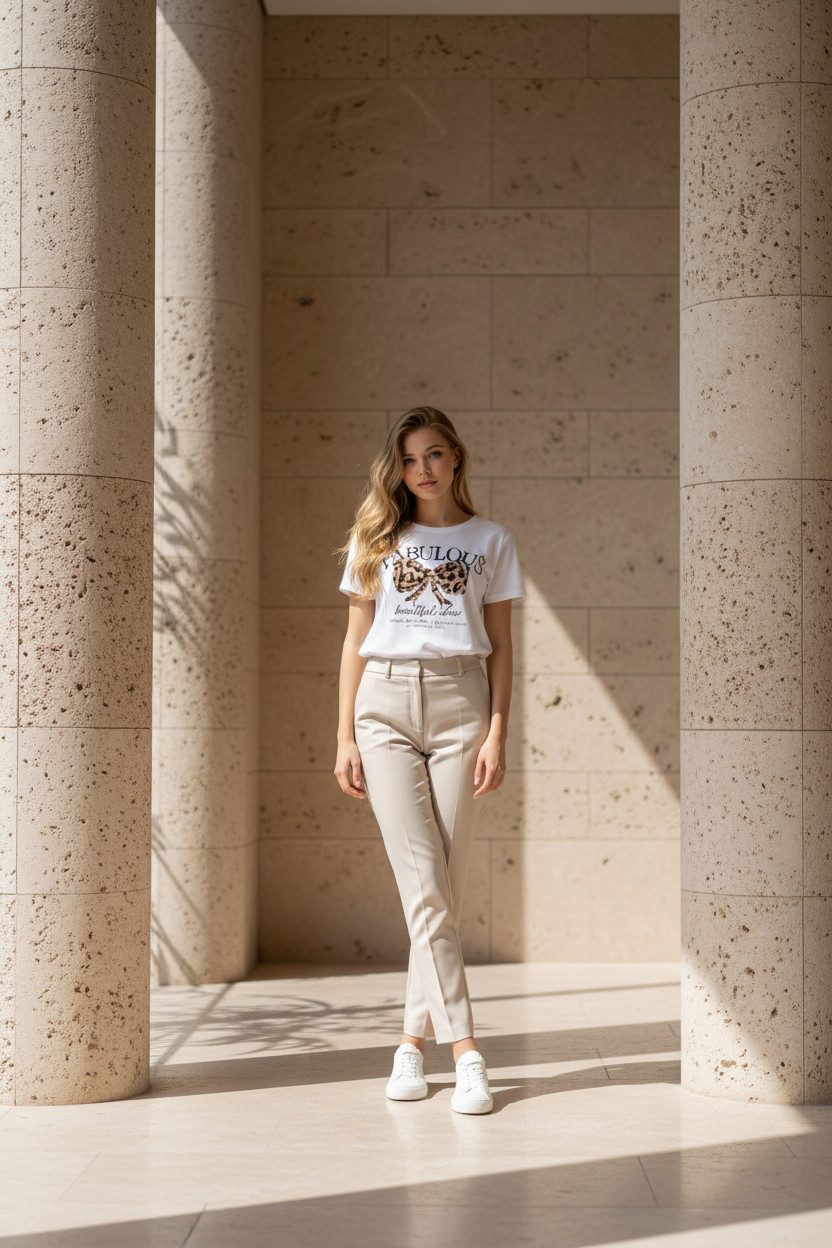 Zuckerwatte Print-Shirt Rundhalsshirt "Fabulous", Boyfriend Style aus 100% günstig online kaufen