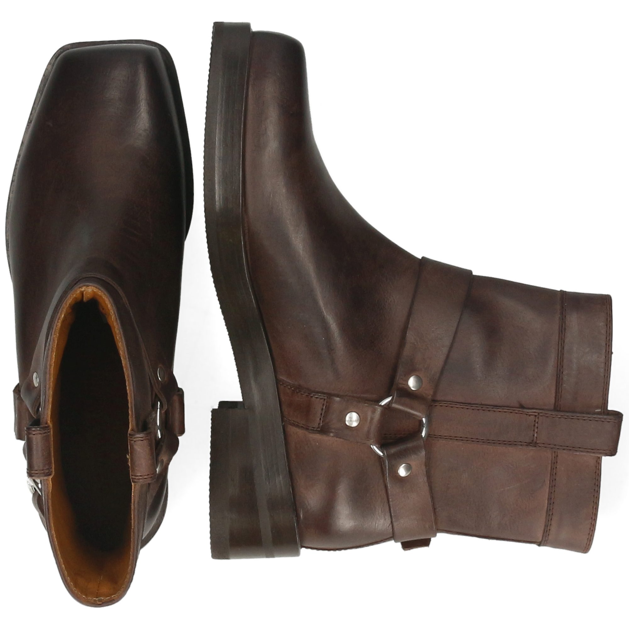 Melvin & Hamilton Sadie 2 Leder-Stiefeletten für Damen Stiefelette Flache Absätze, Echtes Leder, Vegetabile Gerbung