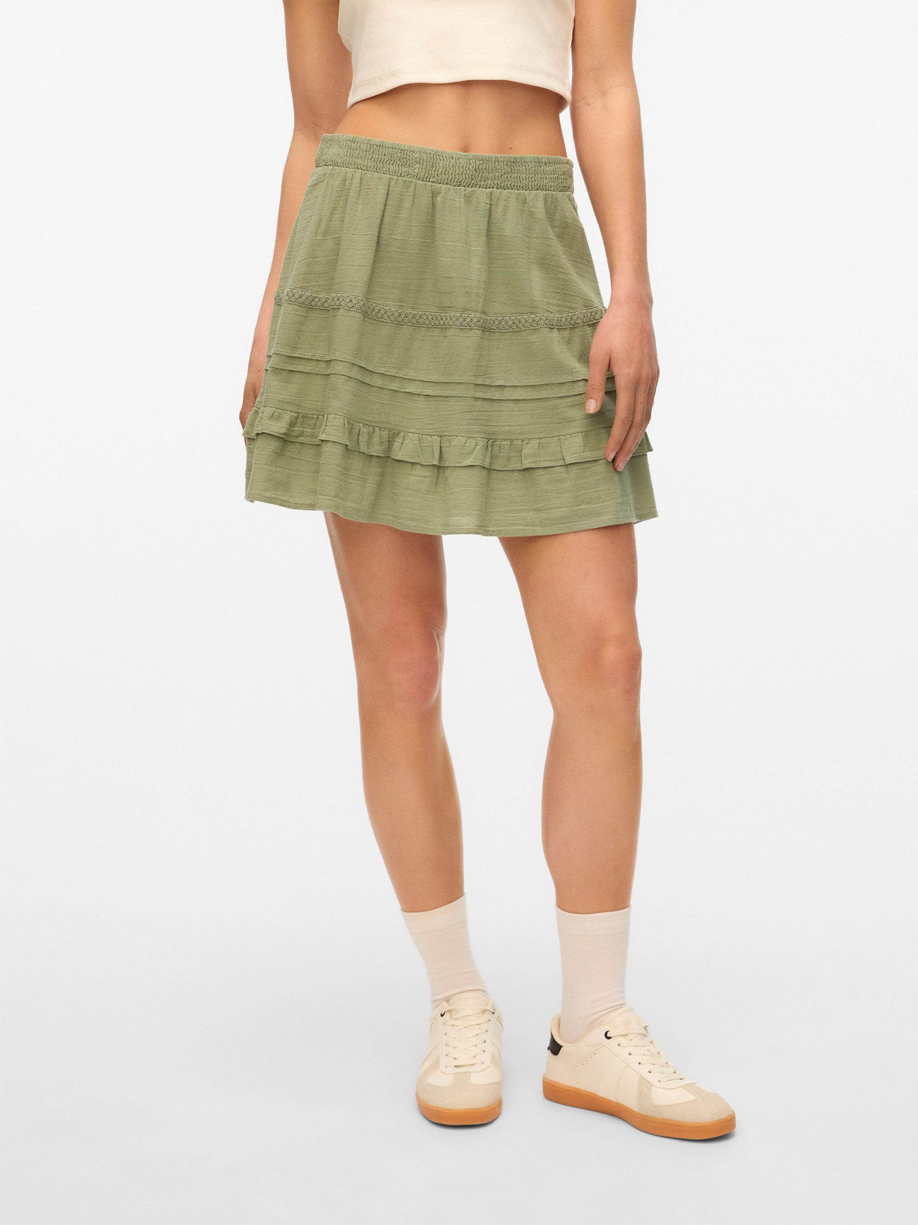 Vero Moda Sommerrock Elastischer Bund, Dreilagiges günstig online kaufen