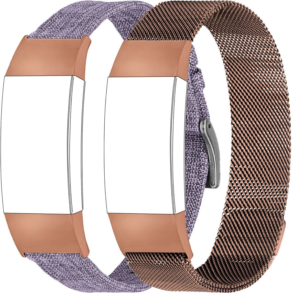 Topp Ersatz-/Wechselarmband »Armband Bundle für Fitbit Charge 3, Mesh +  Nylon« online kaufen | OTTO