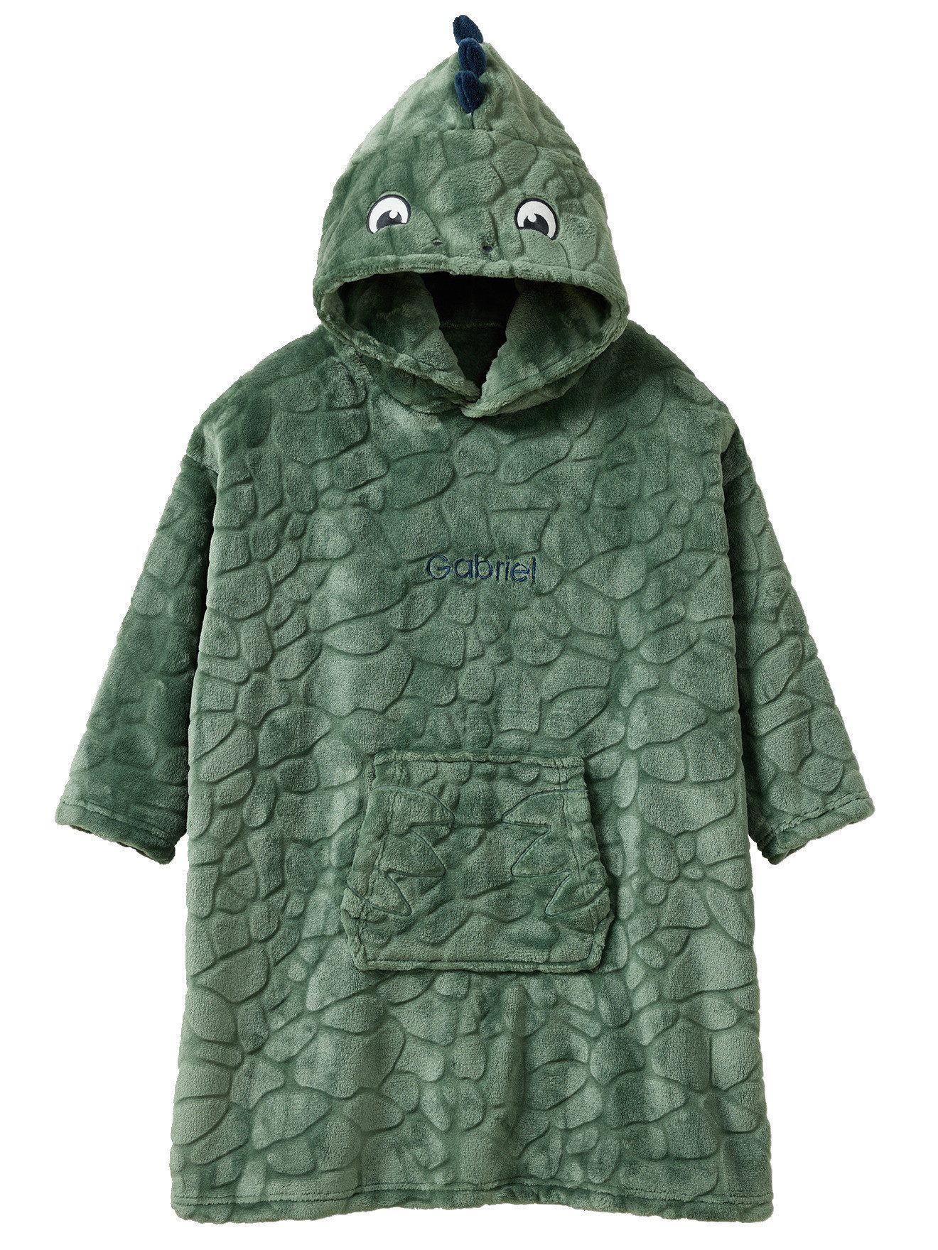 Babydecke Kinder Plüsch-Poncho DRACHE mit 3D-Kamm, vertbaudet