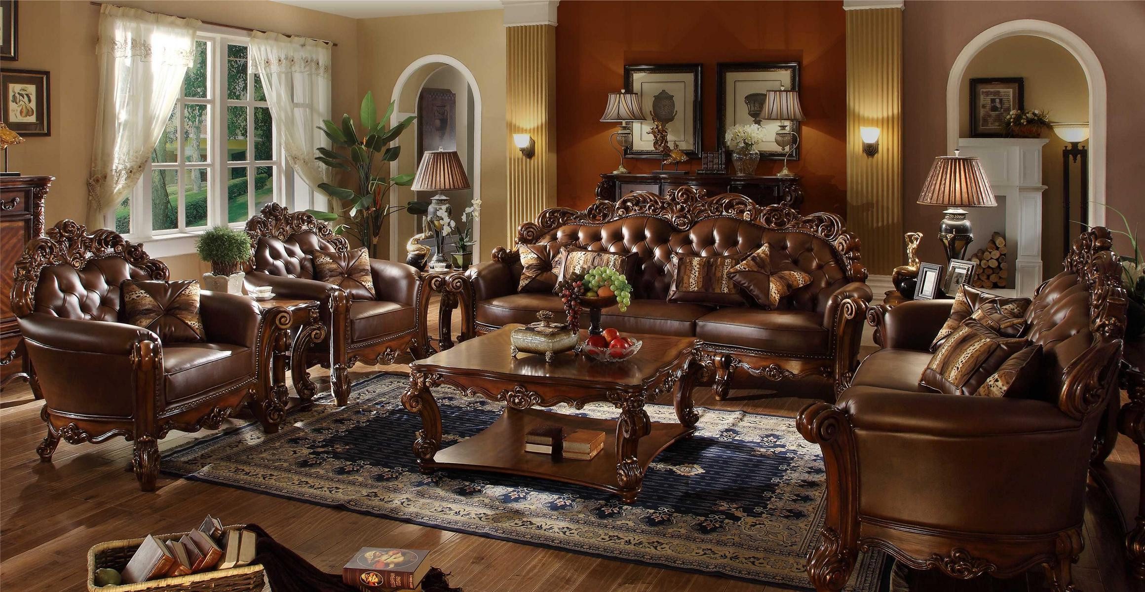 Polstergarnitur Ledersofa Sofagarnitur Set Garnitur Couch 4311 Sitzer Chesterfield