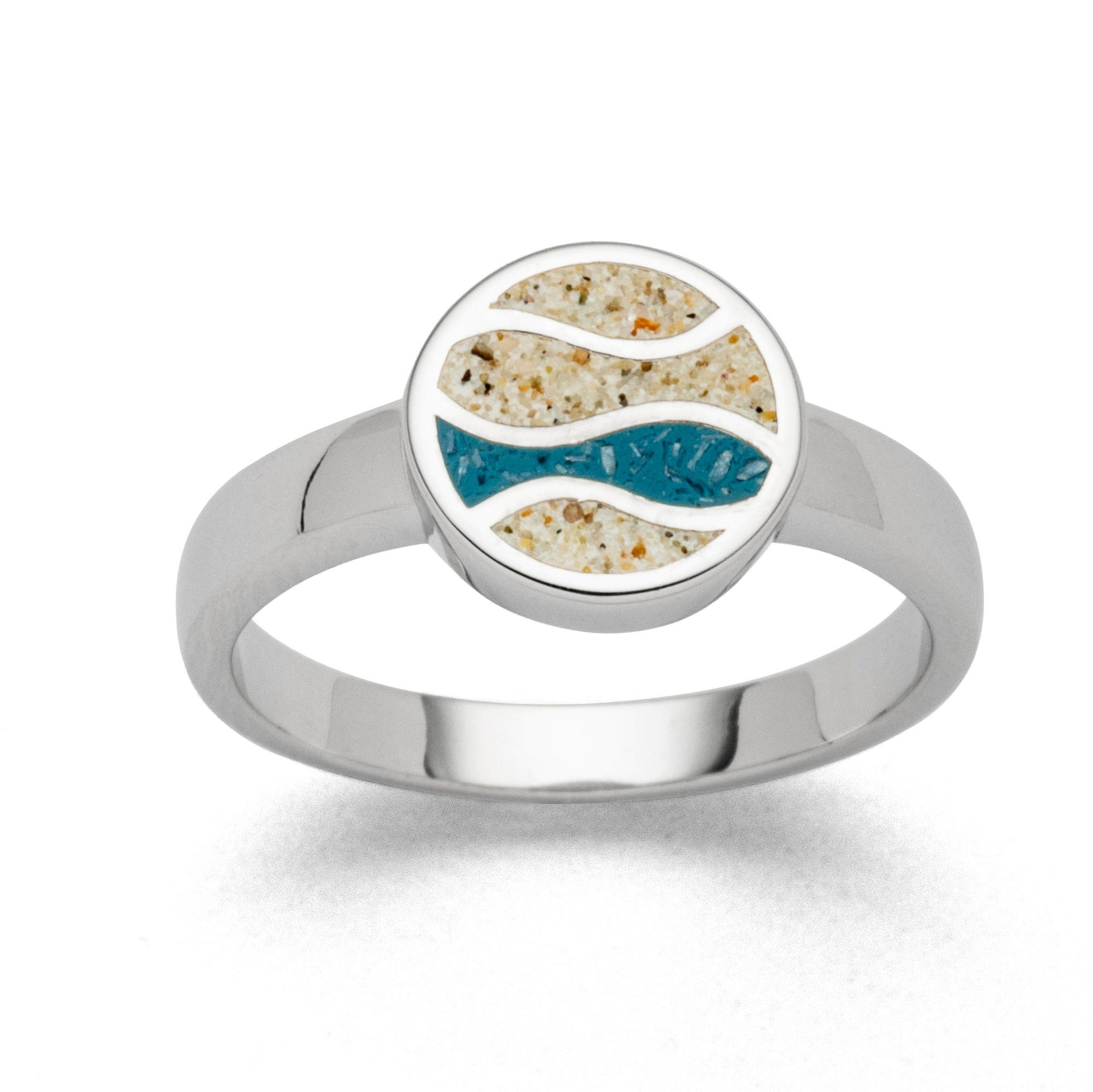 Fingerring DUR Schmuck: Ring, "Strandwellen", mit Strandsand und Steinsand, R5670