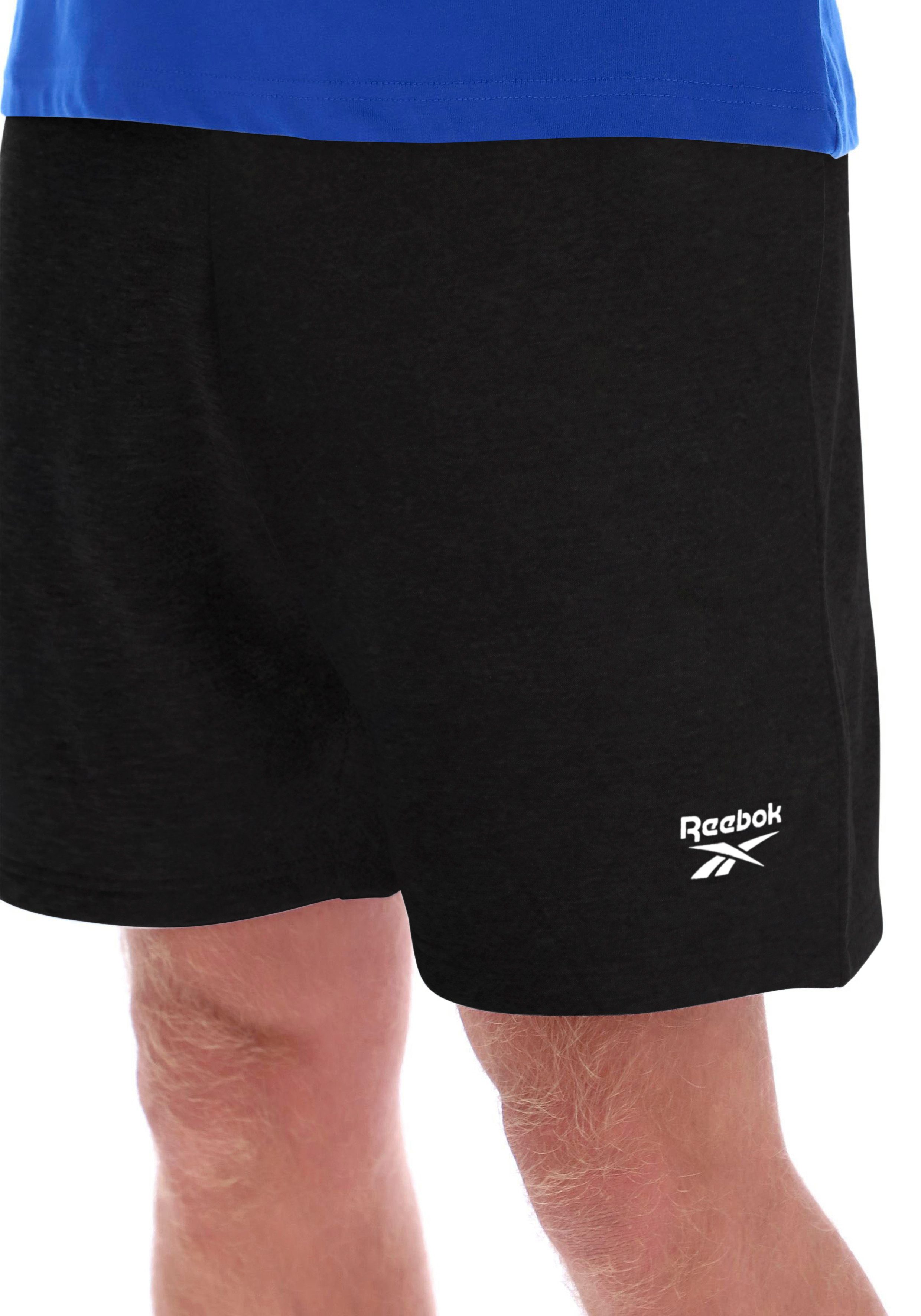 Reebok Sweatshorts MARCUS SMALL LOGO FLEECE SHORTS lockere Passform, mit elastischem Bund, sportlicher Stil
