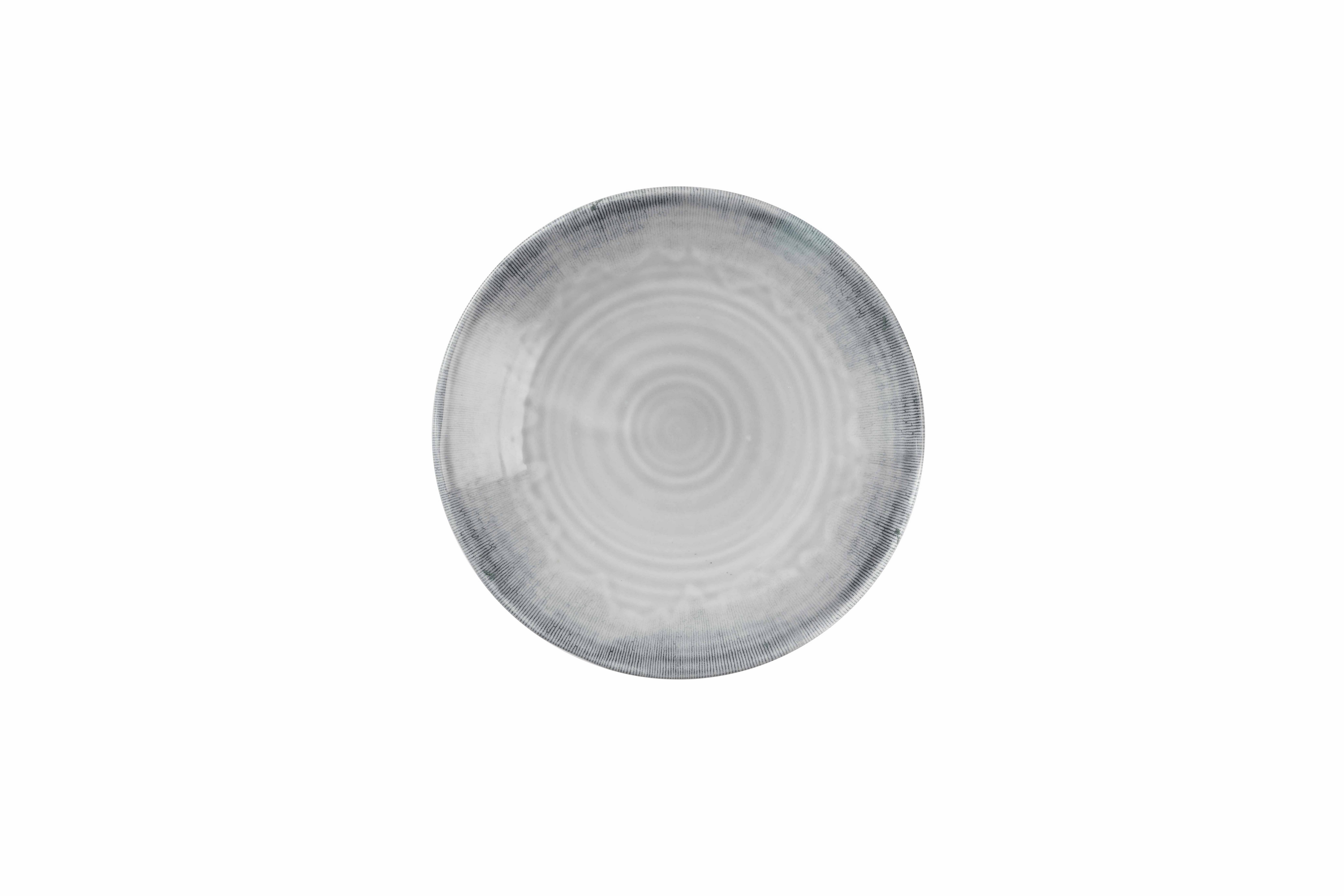 Dudson Teller-Set Dudson Harvest Flux Grey Flache Organische Teller 16cm Rund Grau 12, Feinstes Porzellan