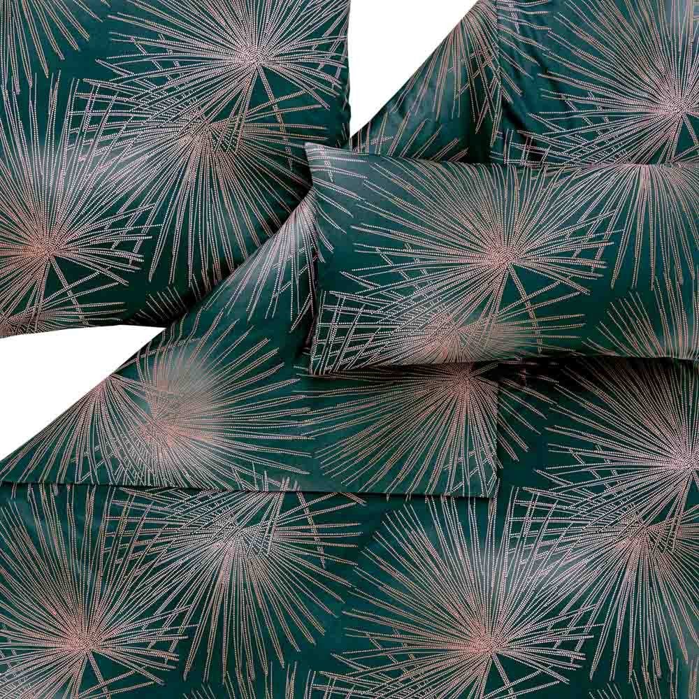 Estella Bettwäsche Estella Mako-Satin Bettwäsche 135x200 Candela khaki Feuerwerk rosa, Mako-Satin, 2 teilig