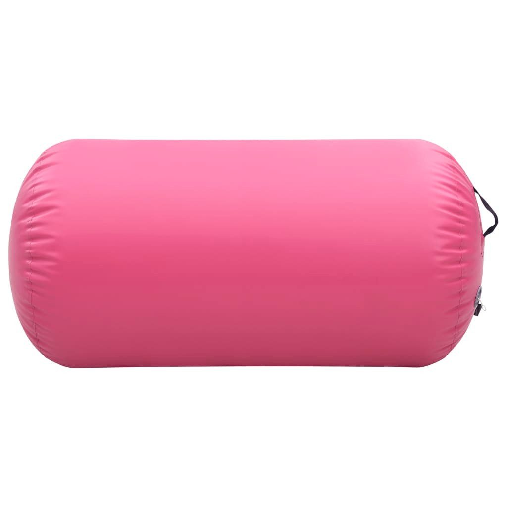 vidaXL Pilatesrolle Aufblasbare Gymnastik-Rolle mit Pumpe 120x75 cm PVC Rosa