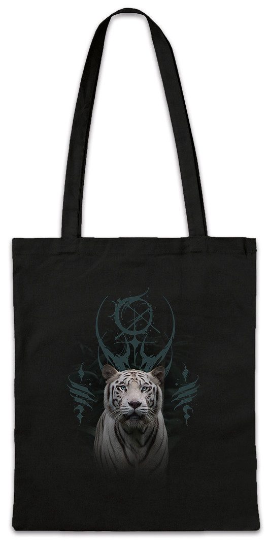 Urban Backwoods Beuteltasche White Tiger Stofftasche Weisser Tiger Tier Animal Mystic Mystisch (1-tlg), Tattoo Cat Katze Art