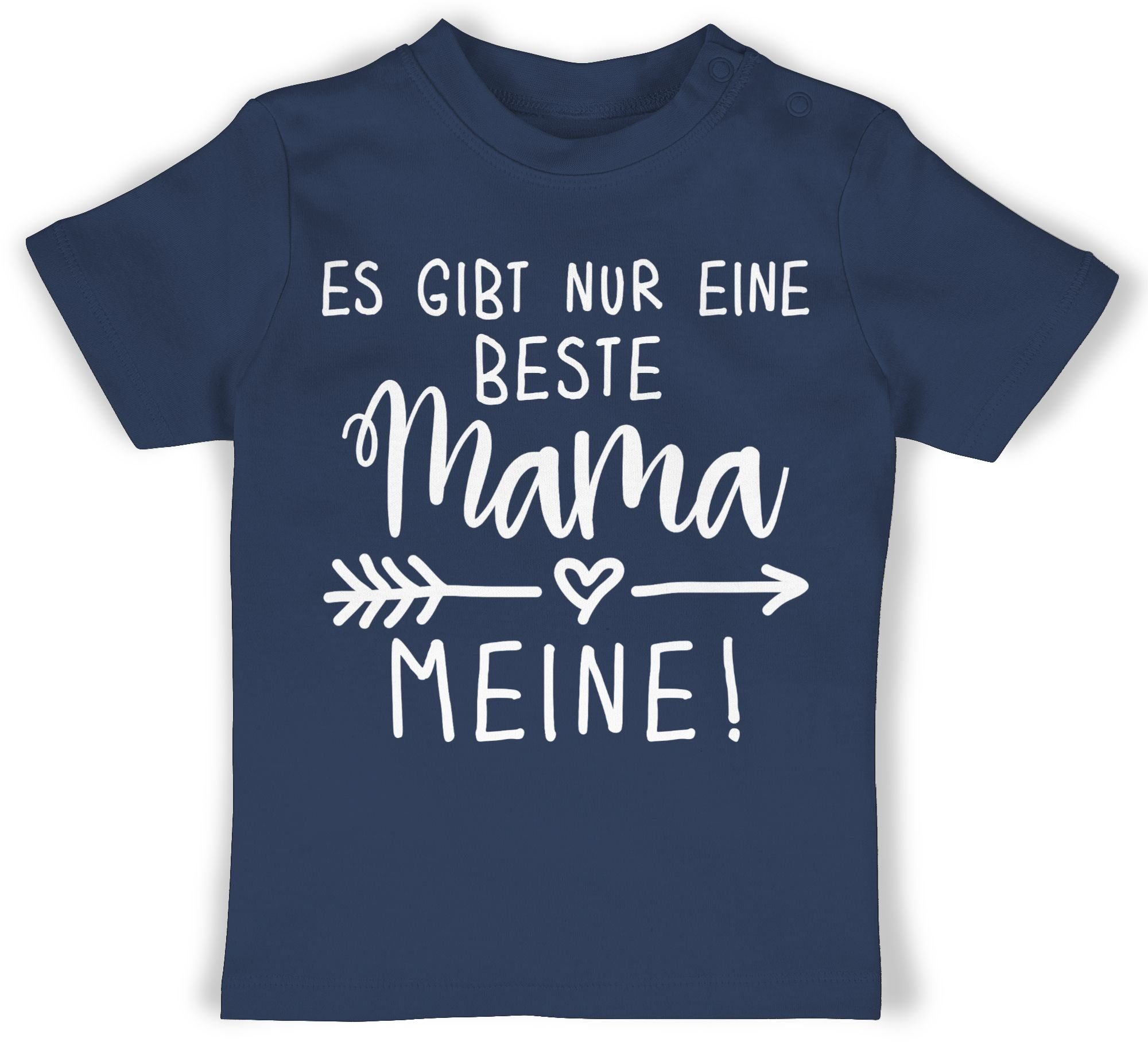 Shirtracer Mutti 1 Muttertagsgeschenk T-Shirt - eine beste Es Navy gibt Blau Mama nur Meine