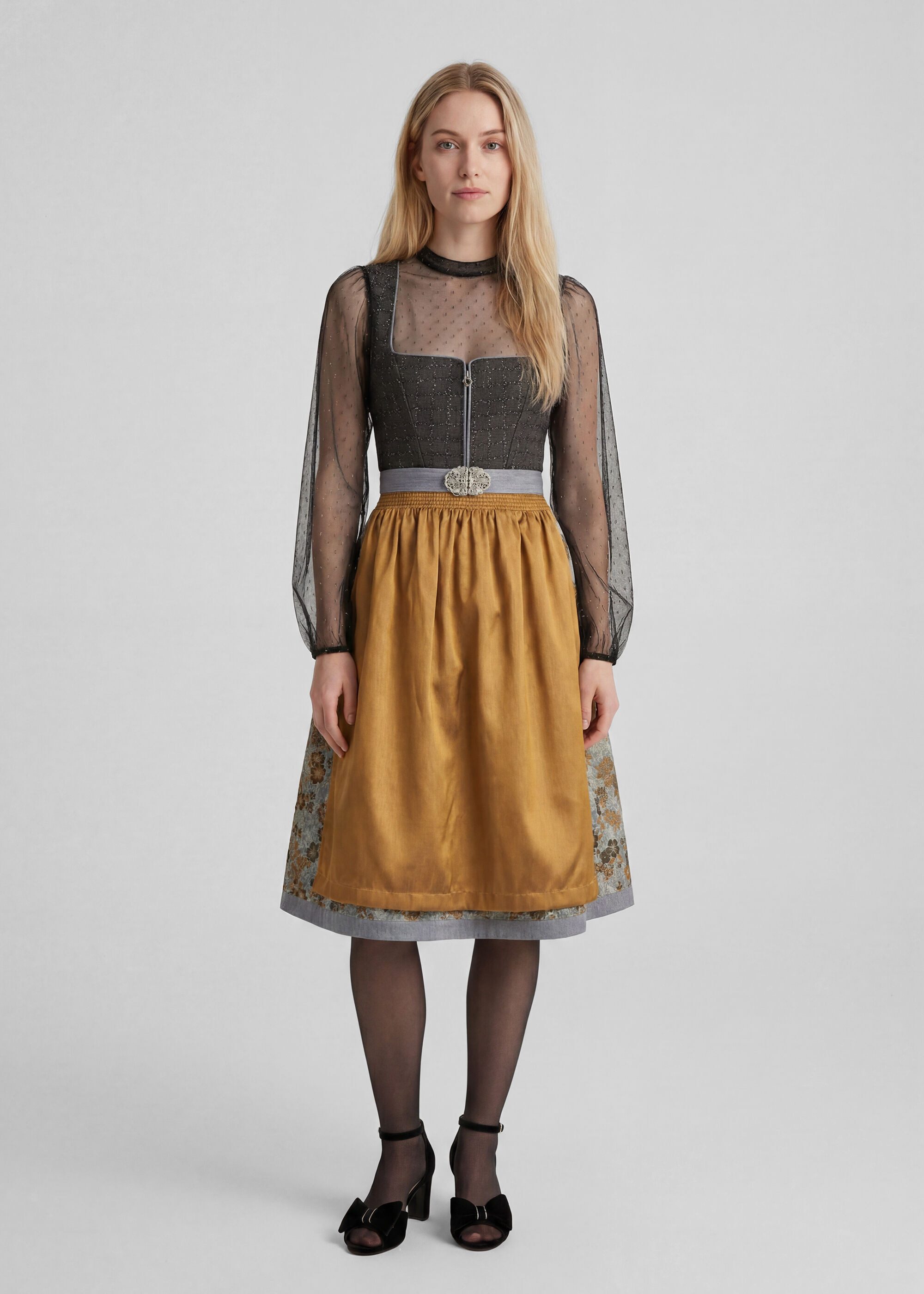 Spieth & Wensky Dirndl Kleopatra (1-tlg) mit dekorativer Schürze