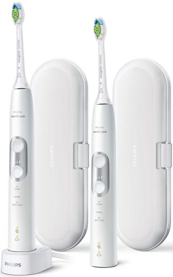 Philips Sonicare Elektrische Zahnbürste HX6877/34, Aufsteckbürsten: 2 St., Protective  Clean 6100, Doppelpack, mit 3 Putzprogrammen, Bis zu 7x mehr  Plaqueentfernung im Vergleich zu einer Handzahnbürste