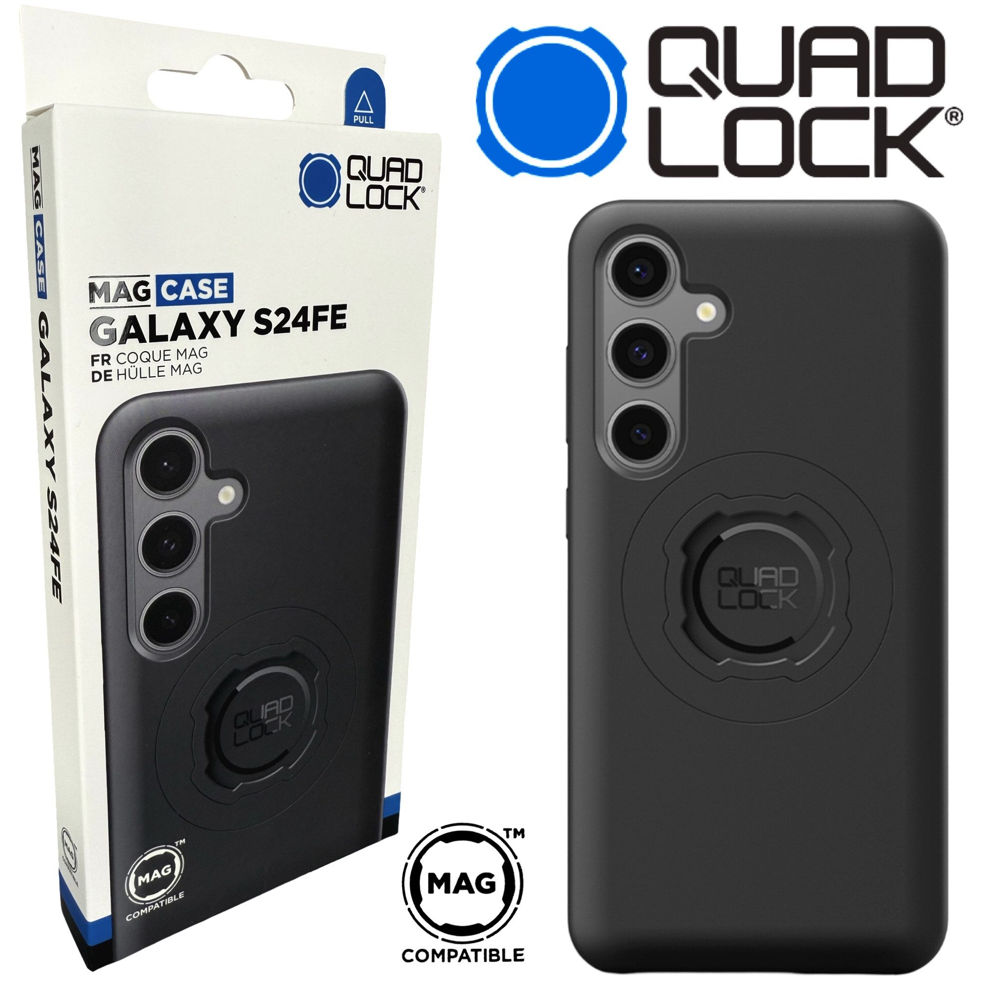 Quad Lock Handy-Halterung QUAD LOCK MAG Case Handy Schutz Hülle Halter passend für Galaxy S24FE