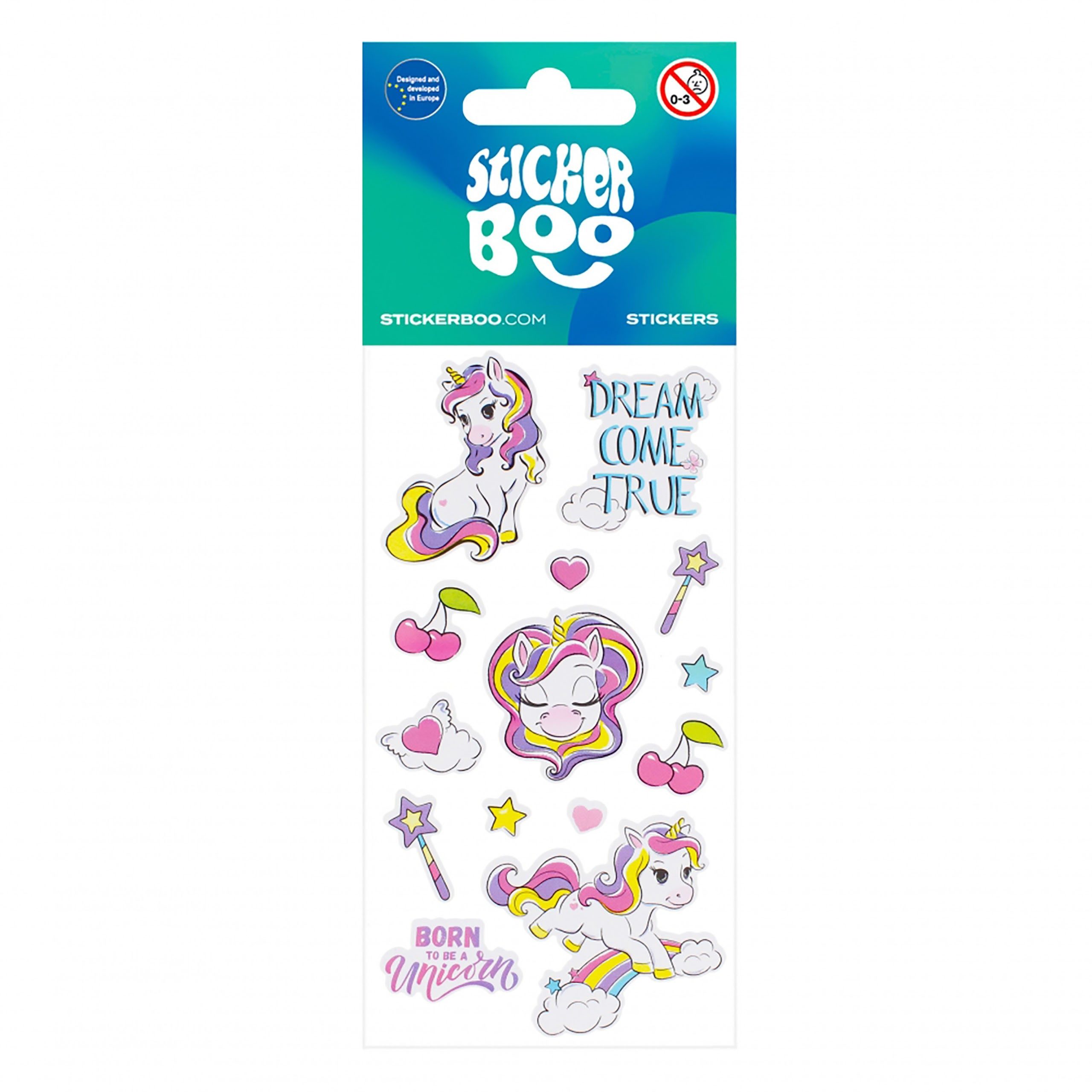 Sarcia.eu Stickerbuch Sticker SET für Mädchen, bunte MOTIVATIONAL Einhorn-Sticker