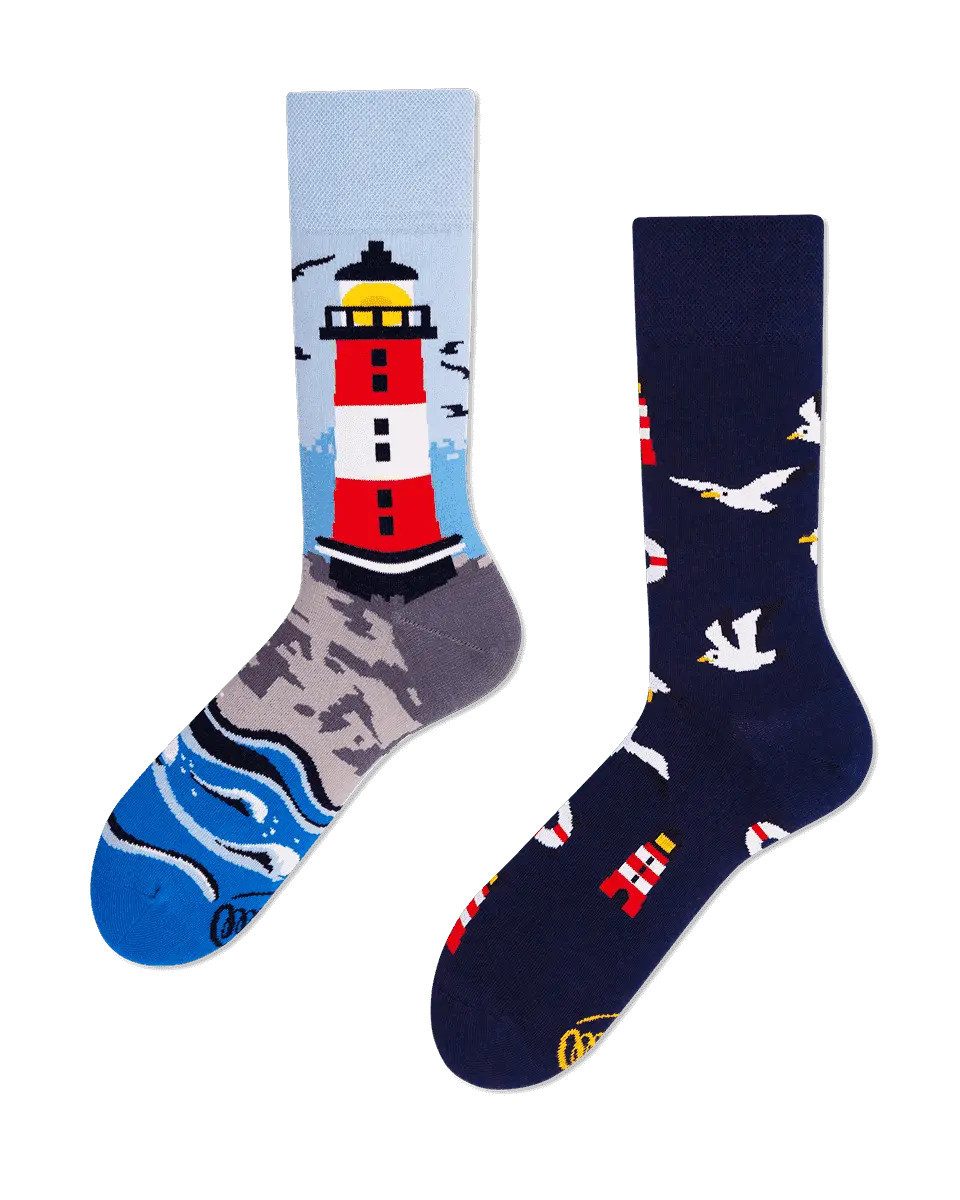 Many Mornings Freizeitsocken Many Mornings Socken Nordic Lighthouse (1 Paar, 1-Paar, 1 Paar) immer ein dismatching Paar