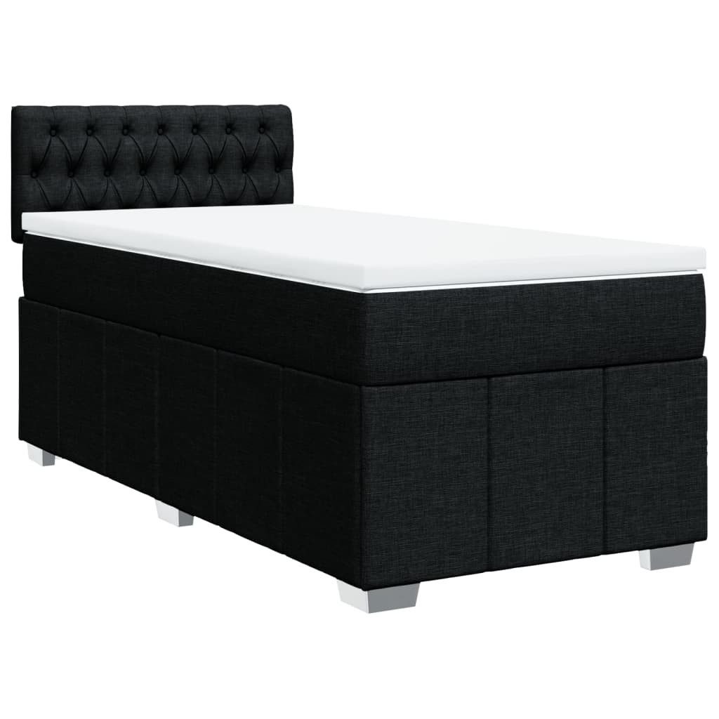vidaXL Bett Boxspringbett mit Matratze Schwarz günstig online kaufen