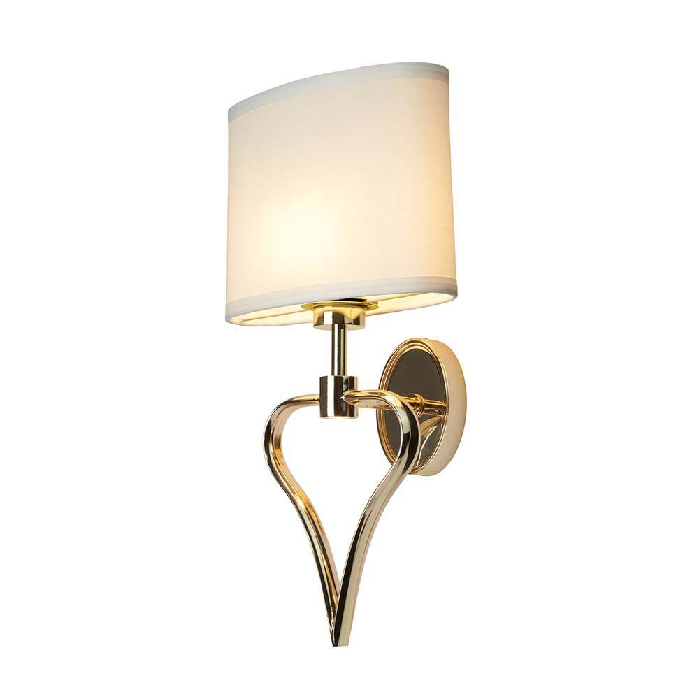 Elstead LIGHTING LED Wandleuchte, Leuchtmittel inklusive, Warmweiß, Wandleuchte Lampe Schlafzimmerleuchte Herz Design Flurlampe gold