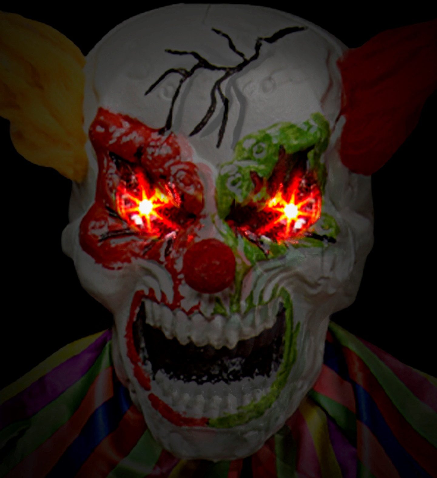 Widmann S.r.l. Dekoobjekt Hänge Figur Horrorclown Blink Auge /Sound 240cm